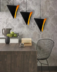 LAMPA TRÓJKĄTNA GEOMETRYCZNA POTRÓJNA APP254-3CP CZARNA 4