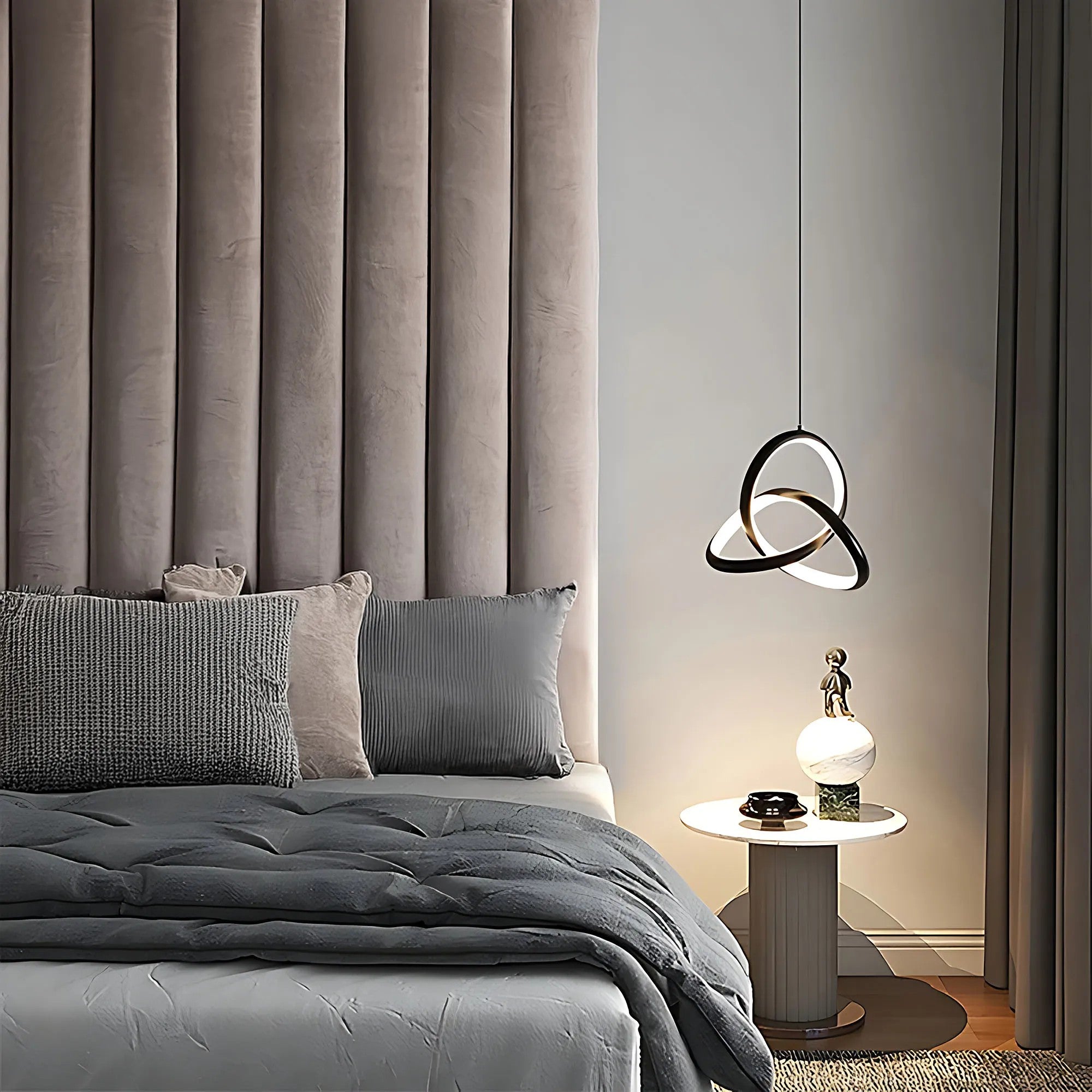 LAMPA SUFITOWA WISZĄCA LED APP1784-CP CZARNA 4