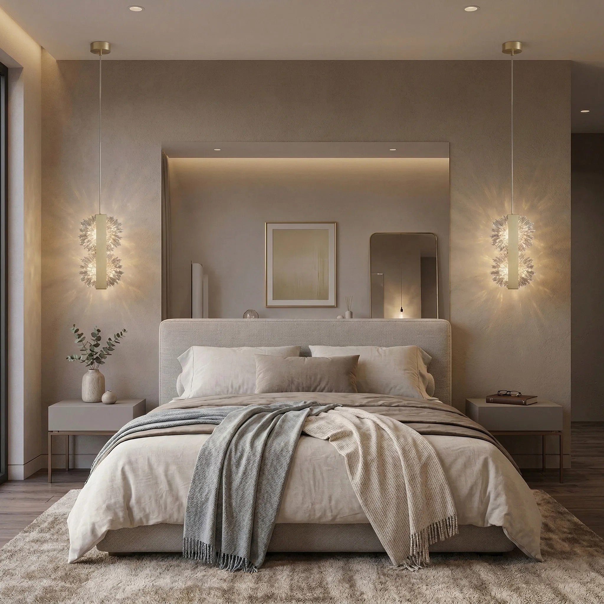 Lampa Wisząca LED G148-2CP Gold Złota Szczotkowana 4