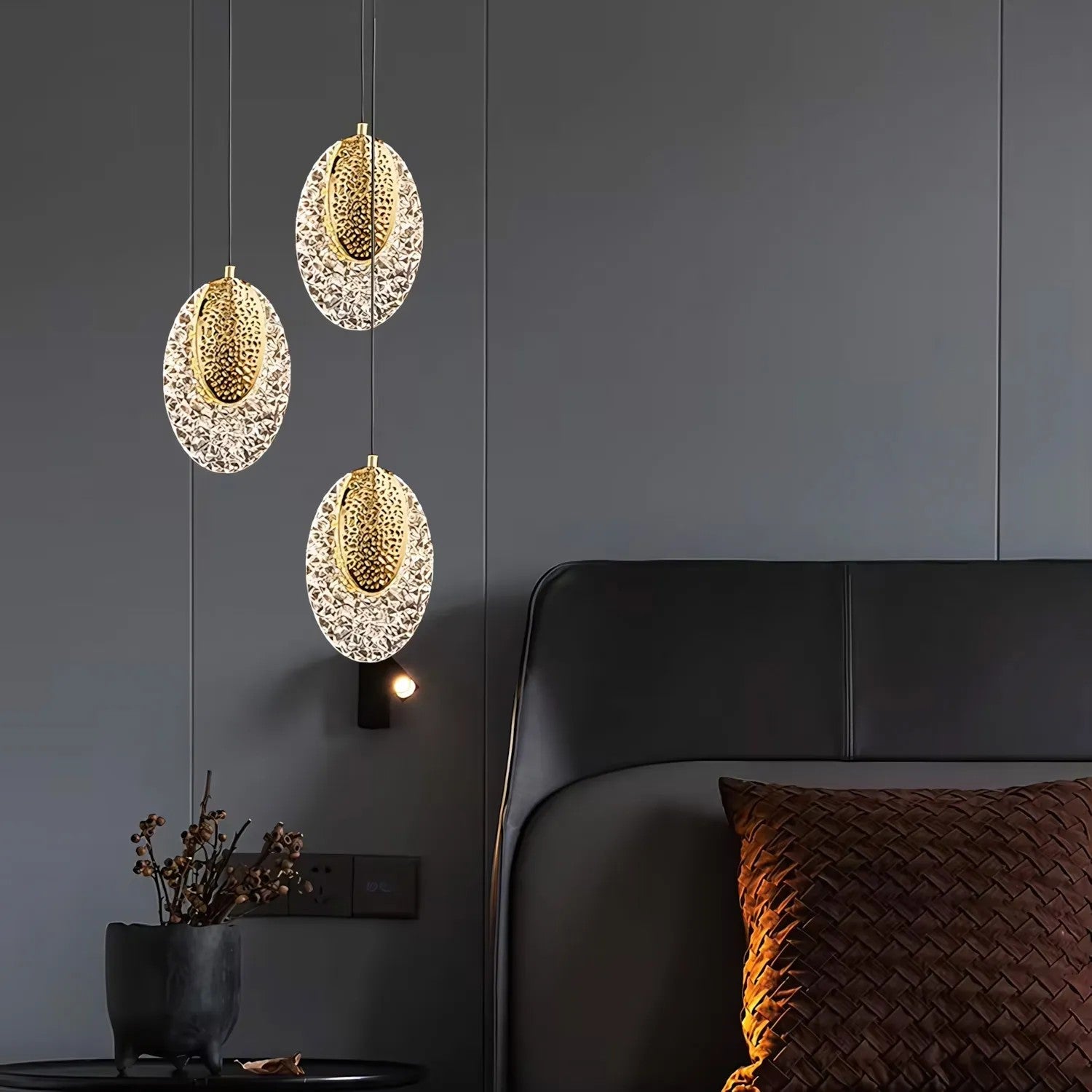 LAMPA WISZĄCA KRYSZTAŁOWA LED G088-1CP Złota 4