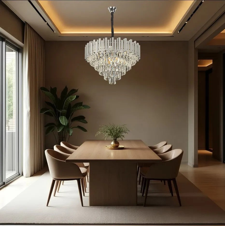 Lampa Wisząca Z Kryształami G051-CP 50CM Chrom 4