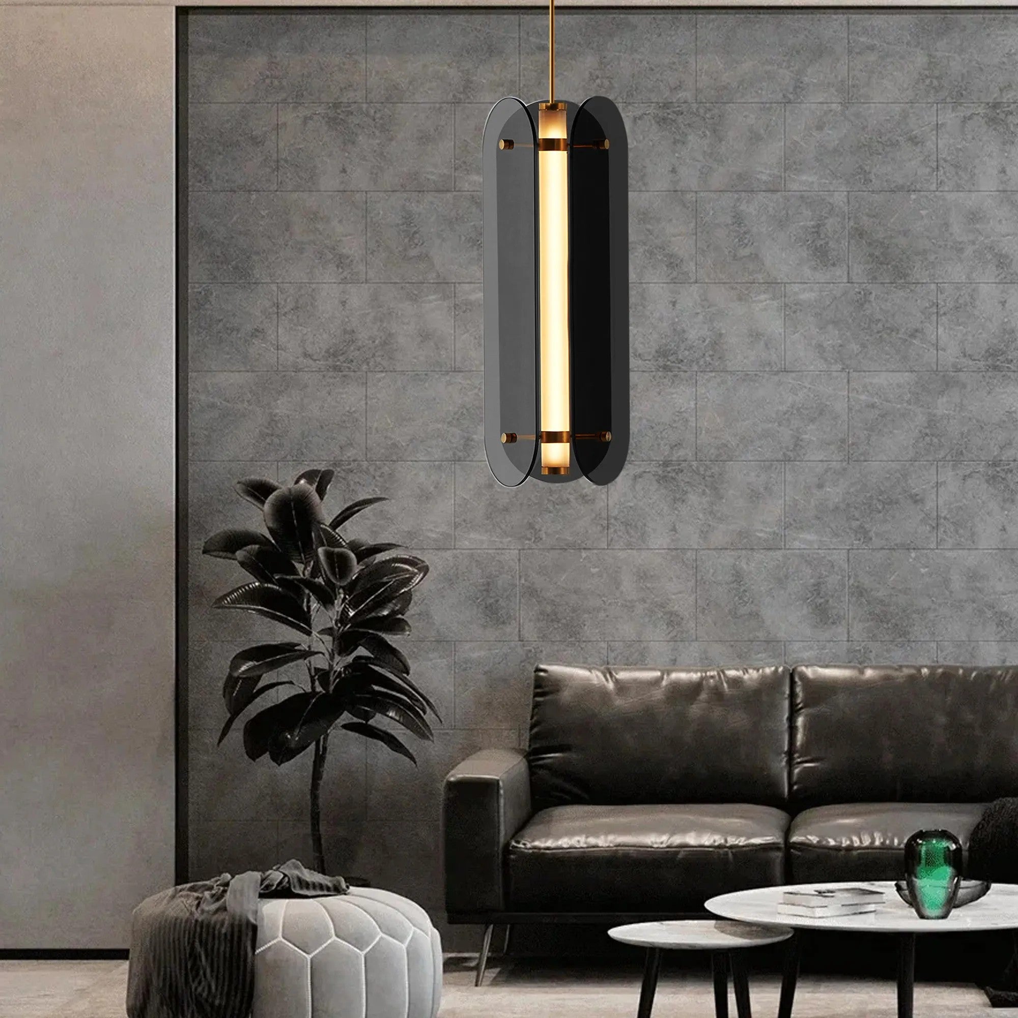 LAMPA SUFITOWA WISZĄCA Czarna APP1676-CP Long 4