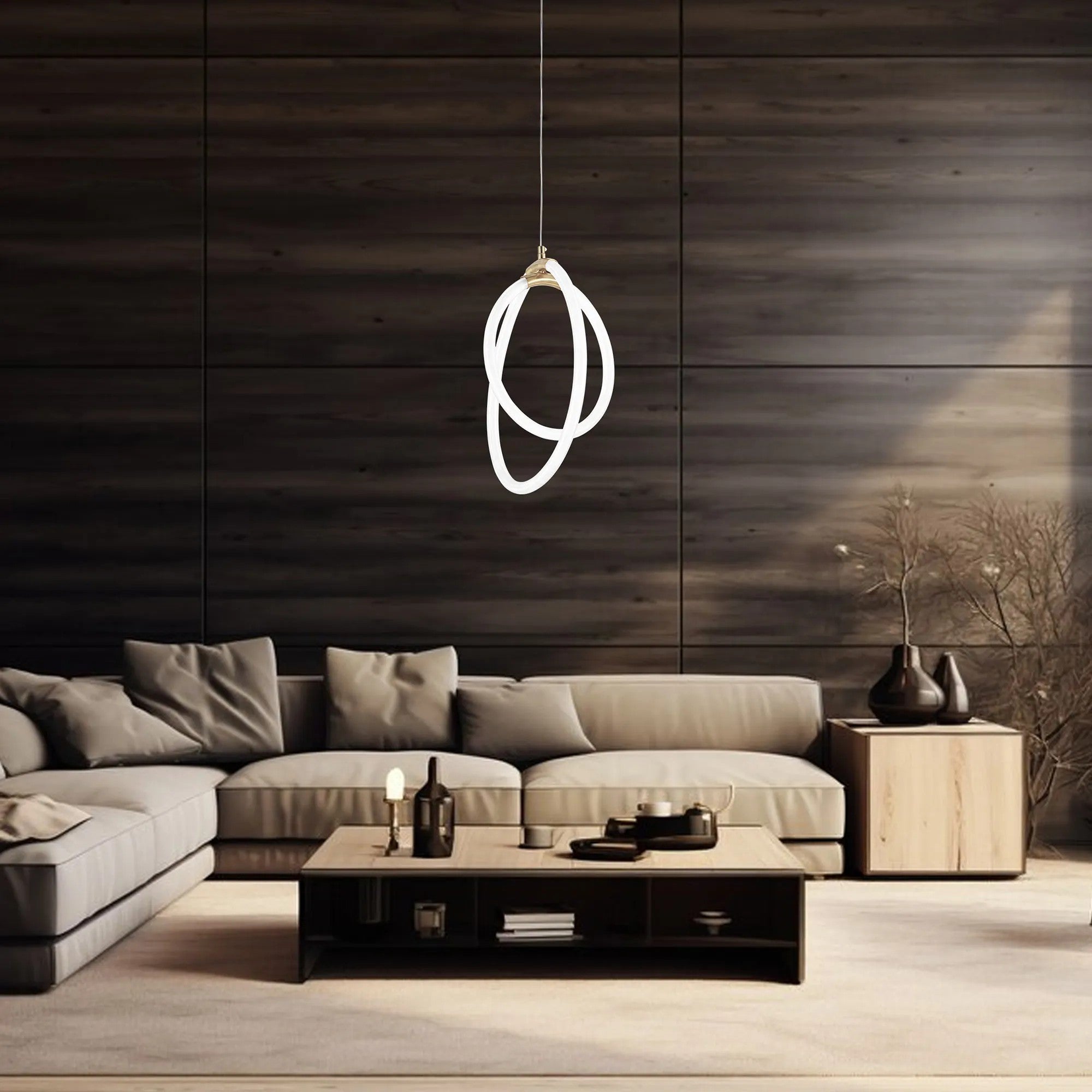 LAMPA WISZĄCA LED G019-CP ZŁOTA 4