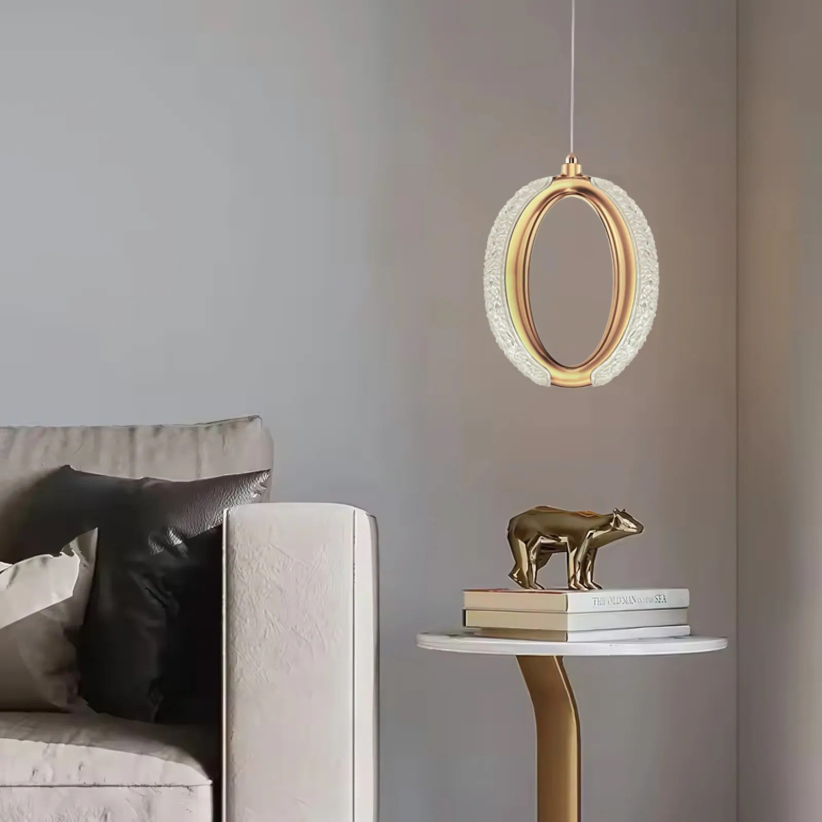 LAMPA WISZĄCA KRYSZTAŁOWA LED G114-1CP Złota 4