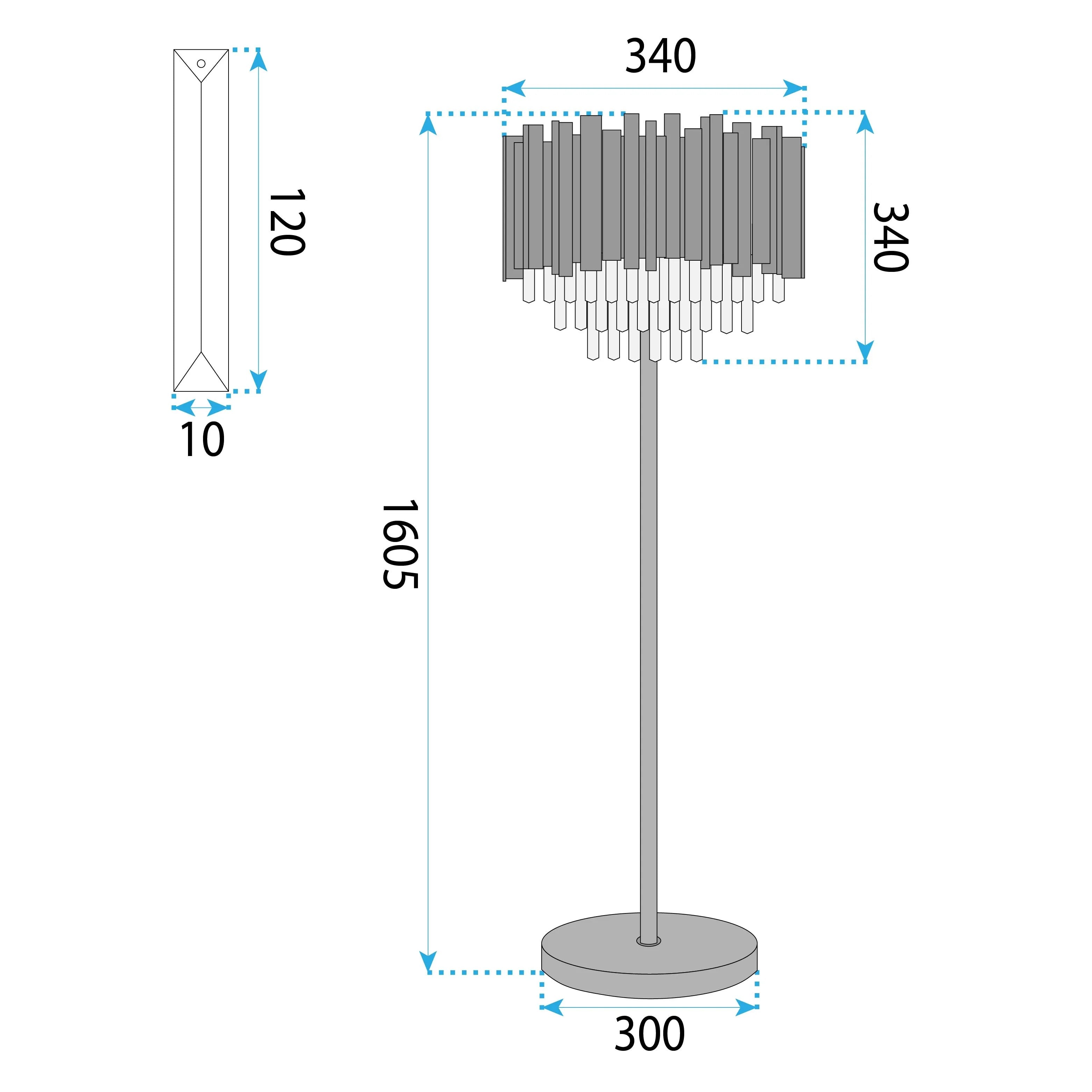 Lampa Stojąca Podłogowa APP1715-3F Czarna 4
