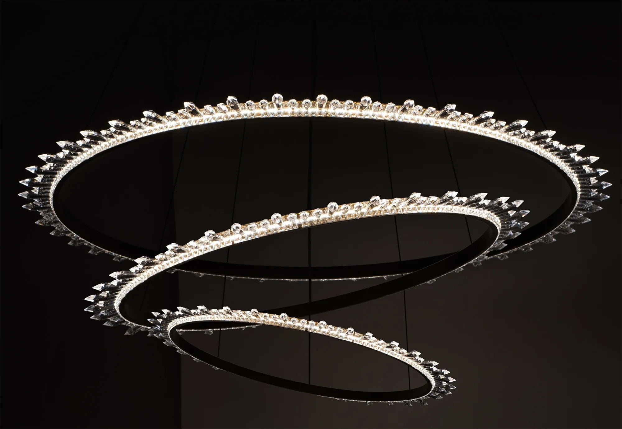 KRYSZTAŁOWA LAMPA SUFITOWA LED APP1609-3C ZŁOTA 4
