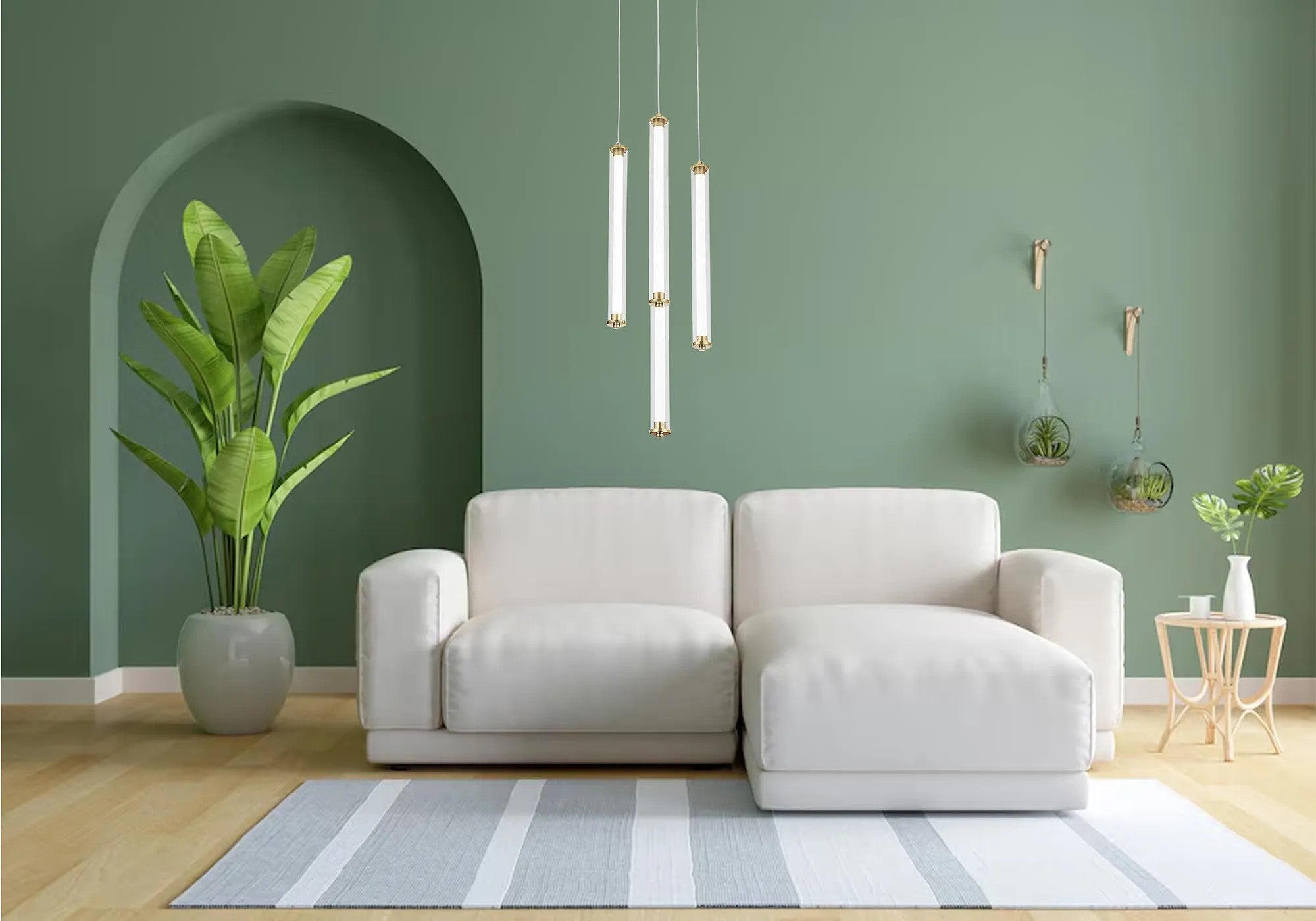 LAMPA WISZĄCA LED G024-4CPR ZŁOTA 4
