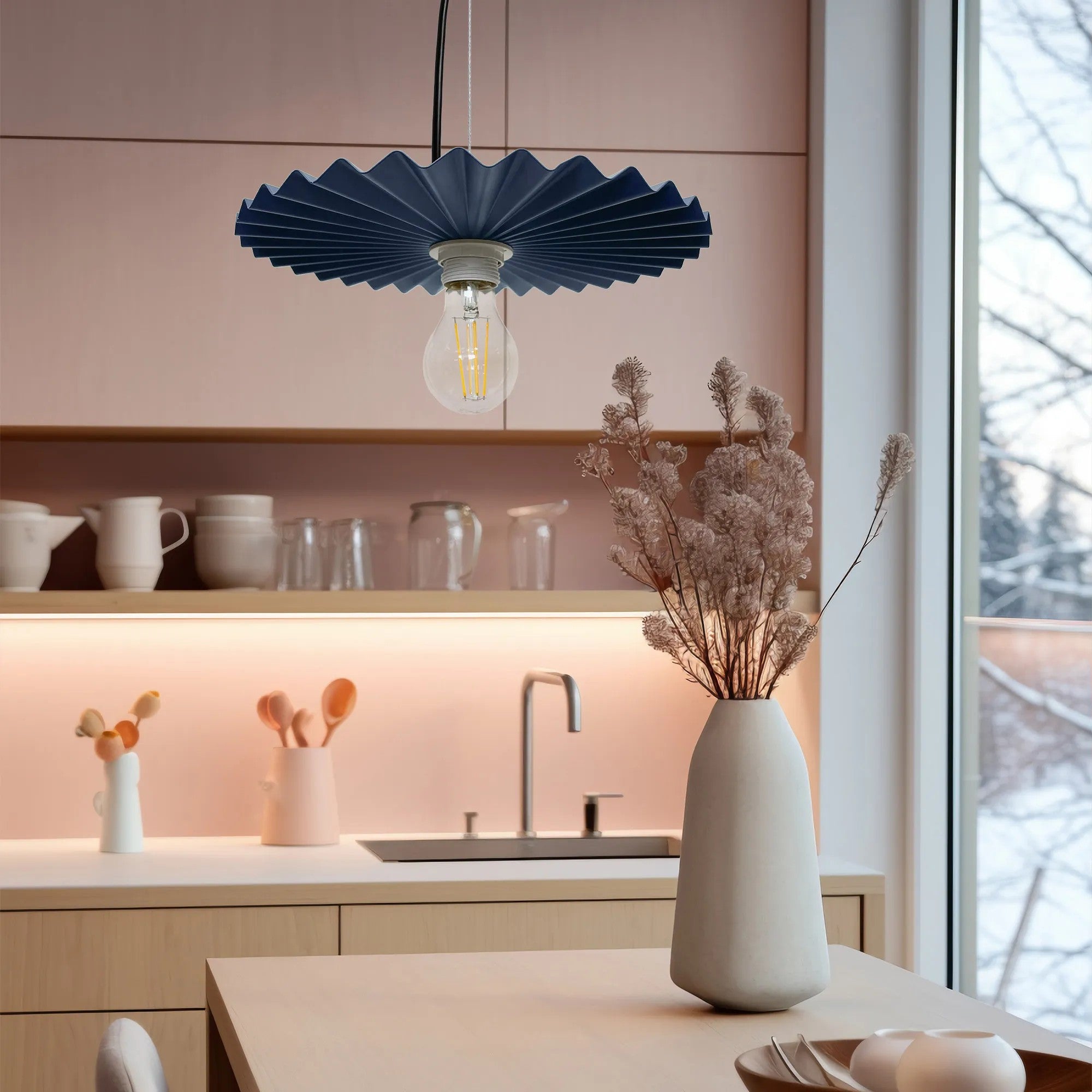 LAMPA SUFITOWA WISZĄCA APP1456-1CP Niebieski 4