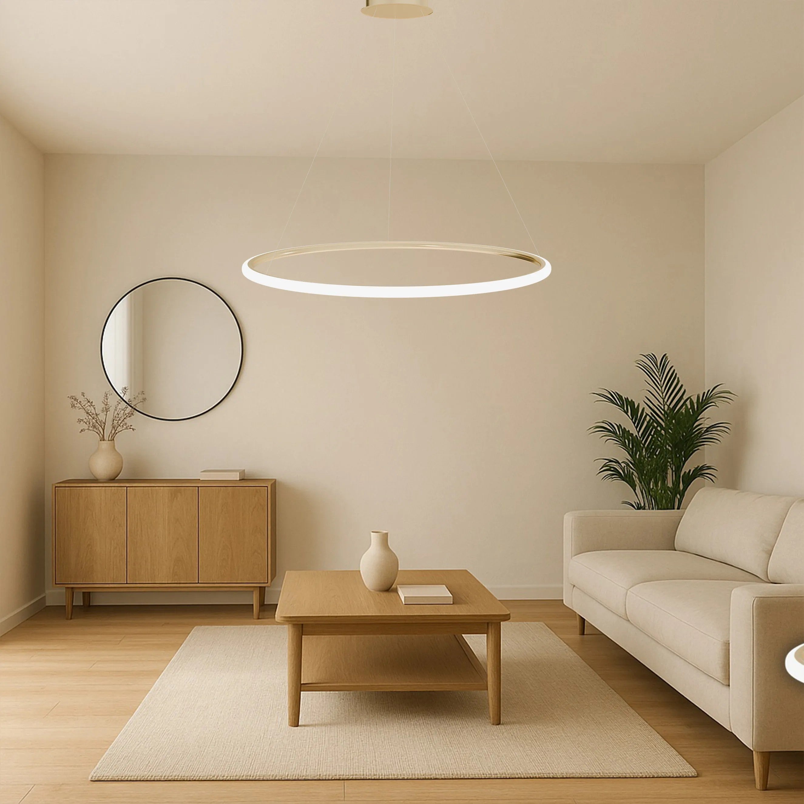 Lampa Wisząca LED LHJ002-CP 60cm ZŁOTA 4