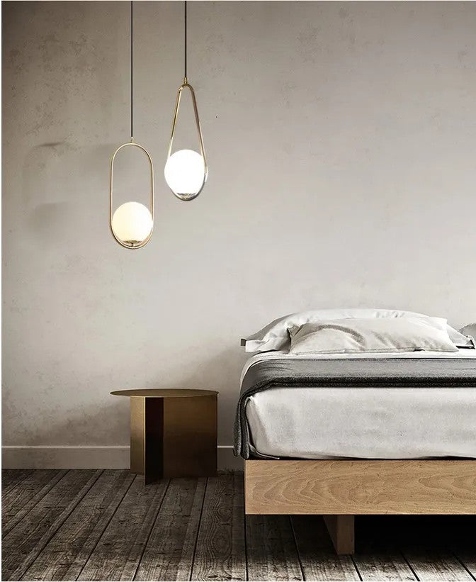 Lampa Sufitowa Wisząca Szklana Kula APP472-1CP Biała 4
