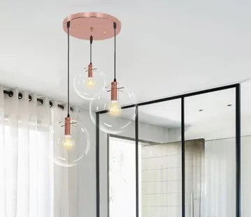 Lampa Sufitowa Wisząca Szklana LASSI 20+25+30 Cm APP038-3CP 4