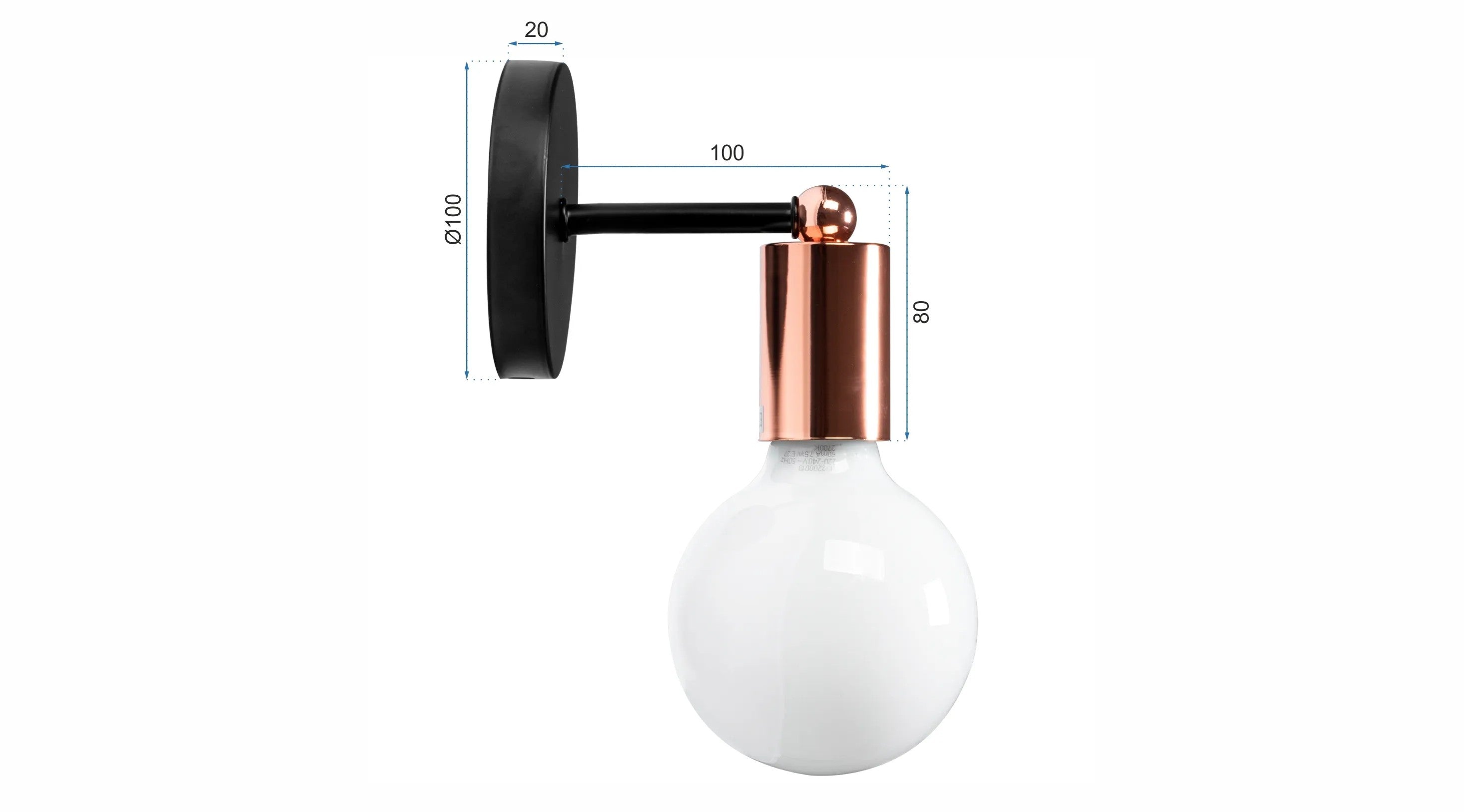 Lampa Kinkiet Ścienny Metalowy 392205 Czarny Mat 4
