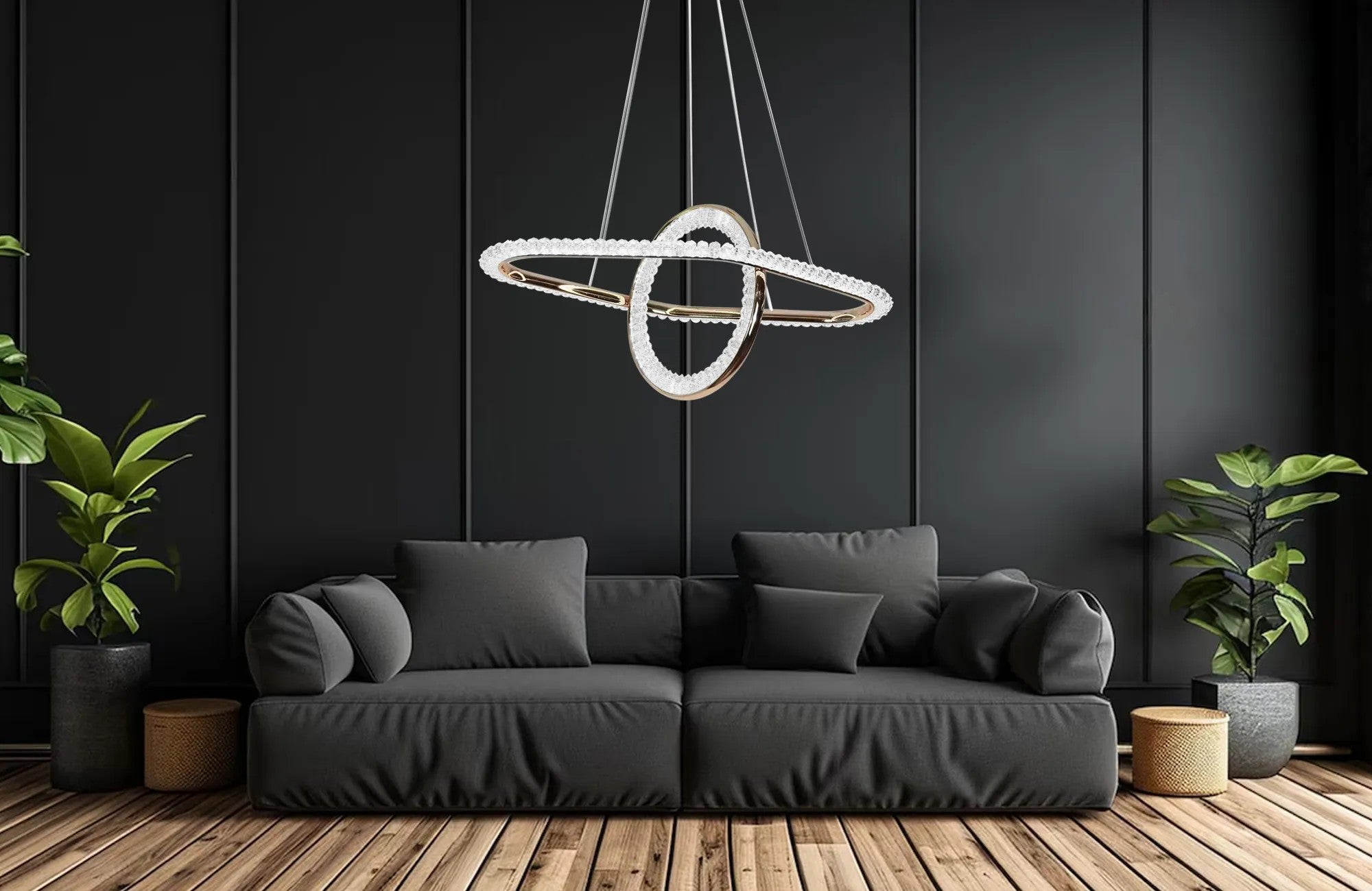 LAMPA WISZĄCA LED G034-CP ZŁOTA 4