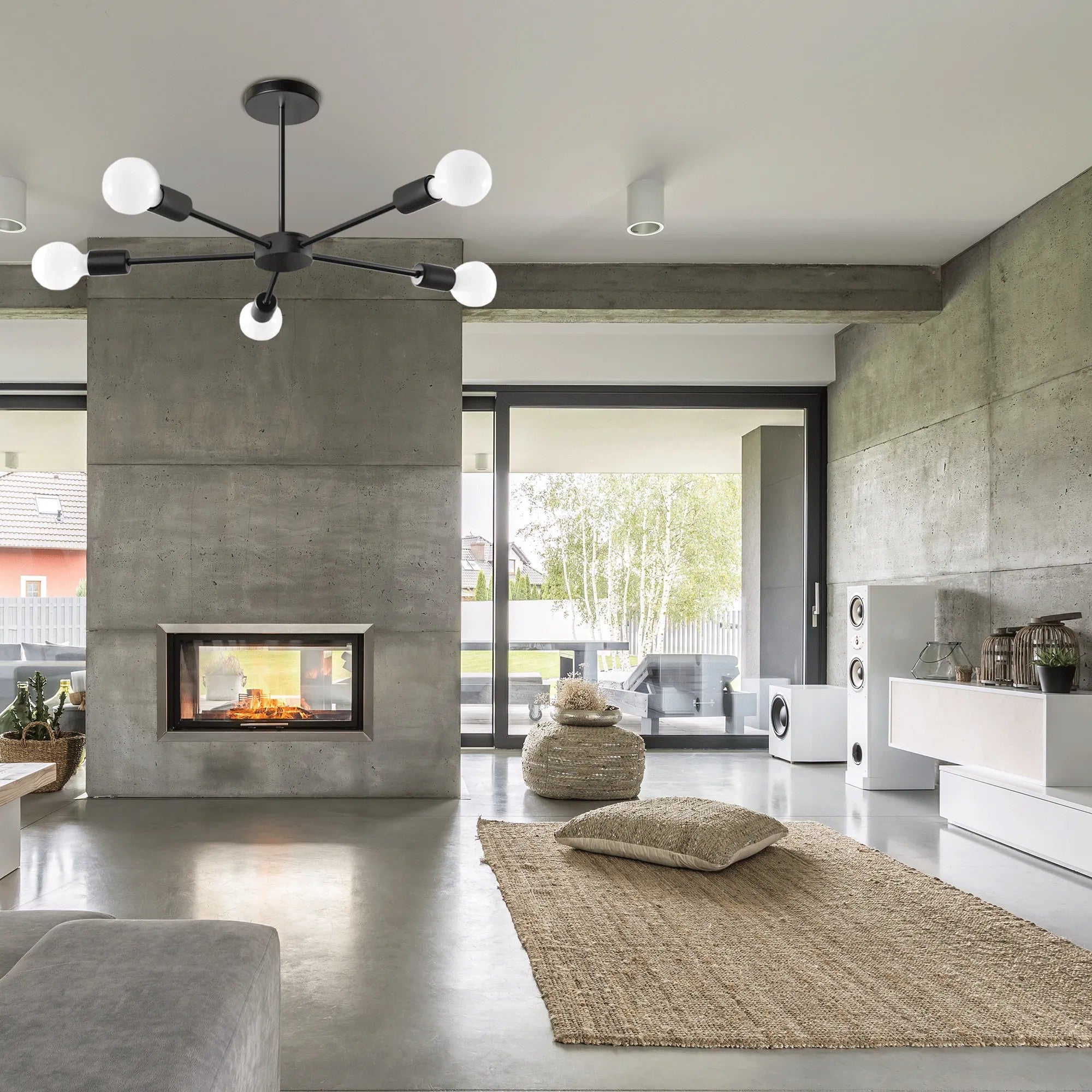 Lampa Pająk 5 APP1024-5CP Czarna 4