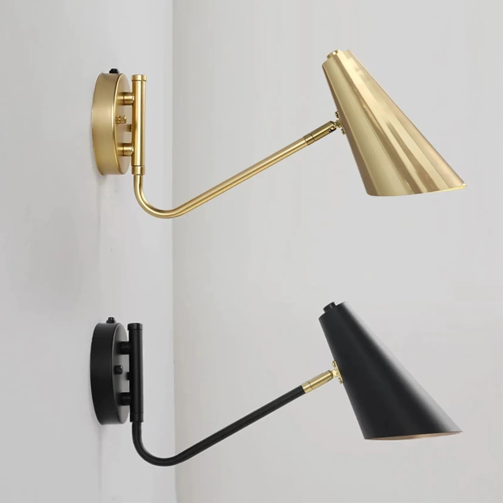 LAMPA ŚCIENNA KINKIET APP1139-1W Czarno-złota 4