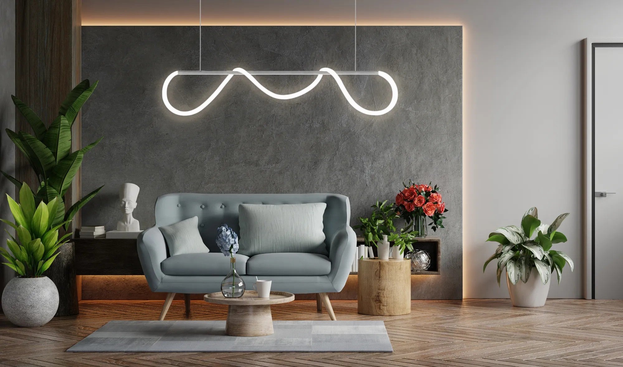 Lampa Sufitowa LED APP855-CP Long Chrom 4