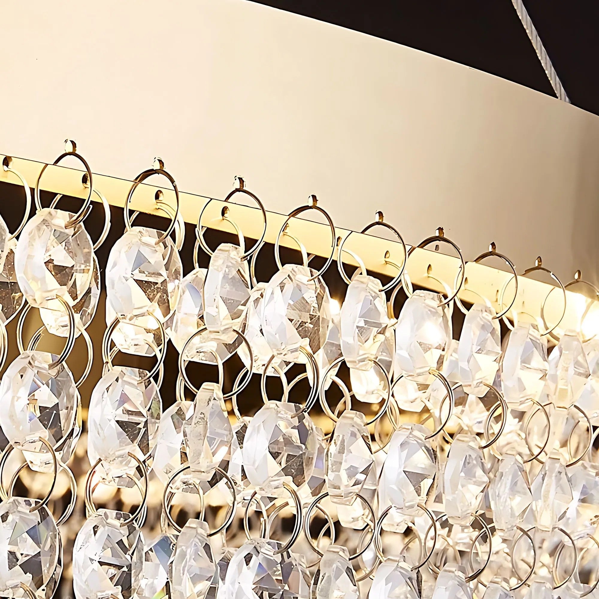 LAMPA SUFITOWA WISZĄCA LED APP1731-1CP Złota 60cm 4