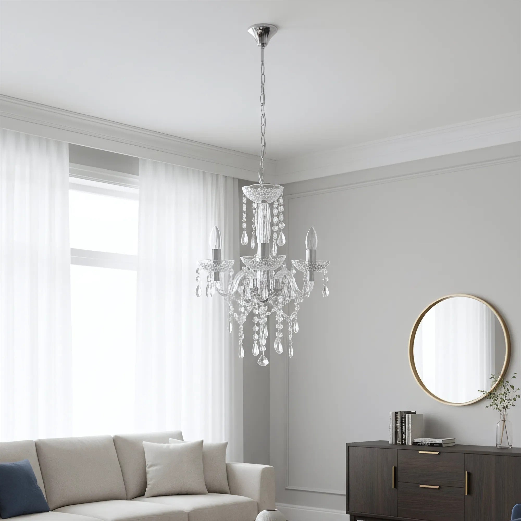 LAMPA SUFITOWA WISZĄCA EBT006-3CP TRANSPARENT 4