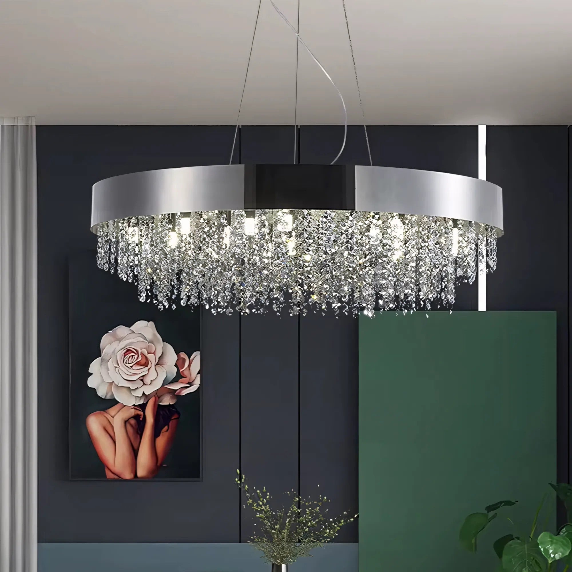Lampa Sufitowa Wisząca APP1786-16CP 60 Cm Chrom 4