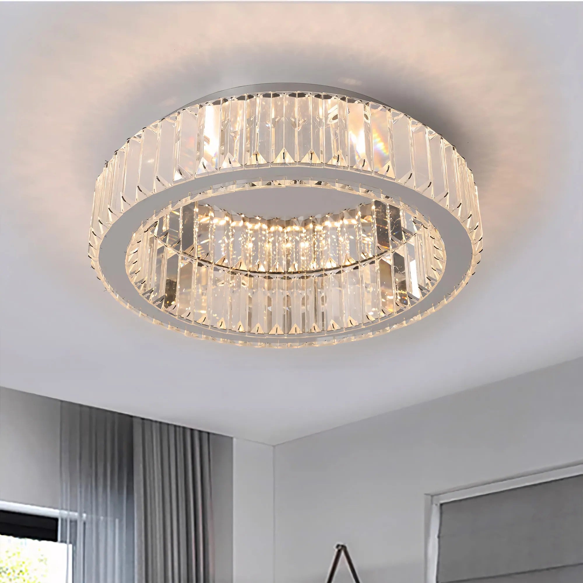 LAMPA KRYSZTAŁOWA PLAFON APP1742-C 40 Cm CHROM 4
