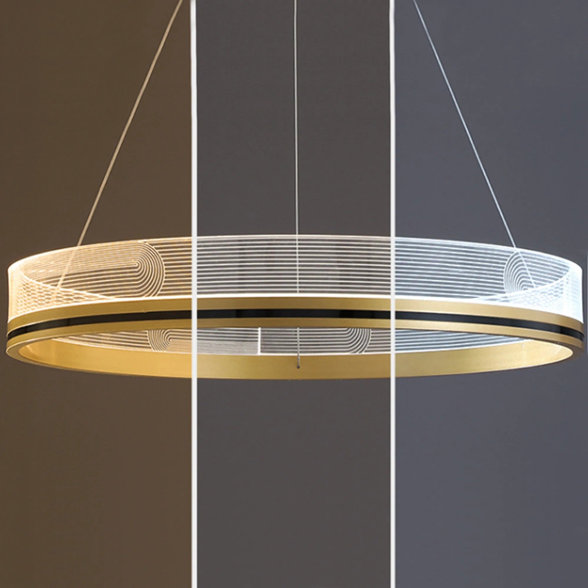 Lampa Wisząca LED APP1190-CP Złota 60cm 4