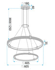 LAMPA WISZĄCA LED LHJ037-CP2 ZŁOTA 4