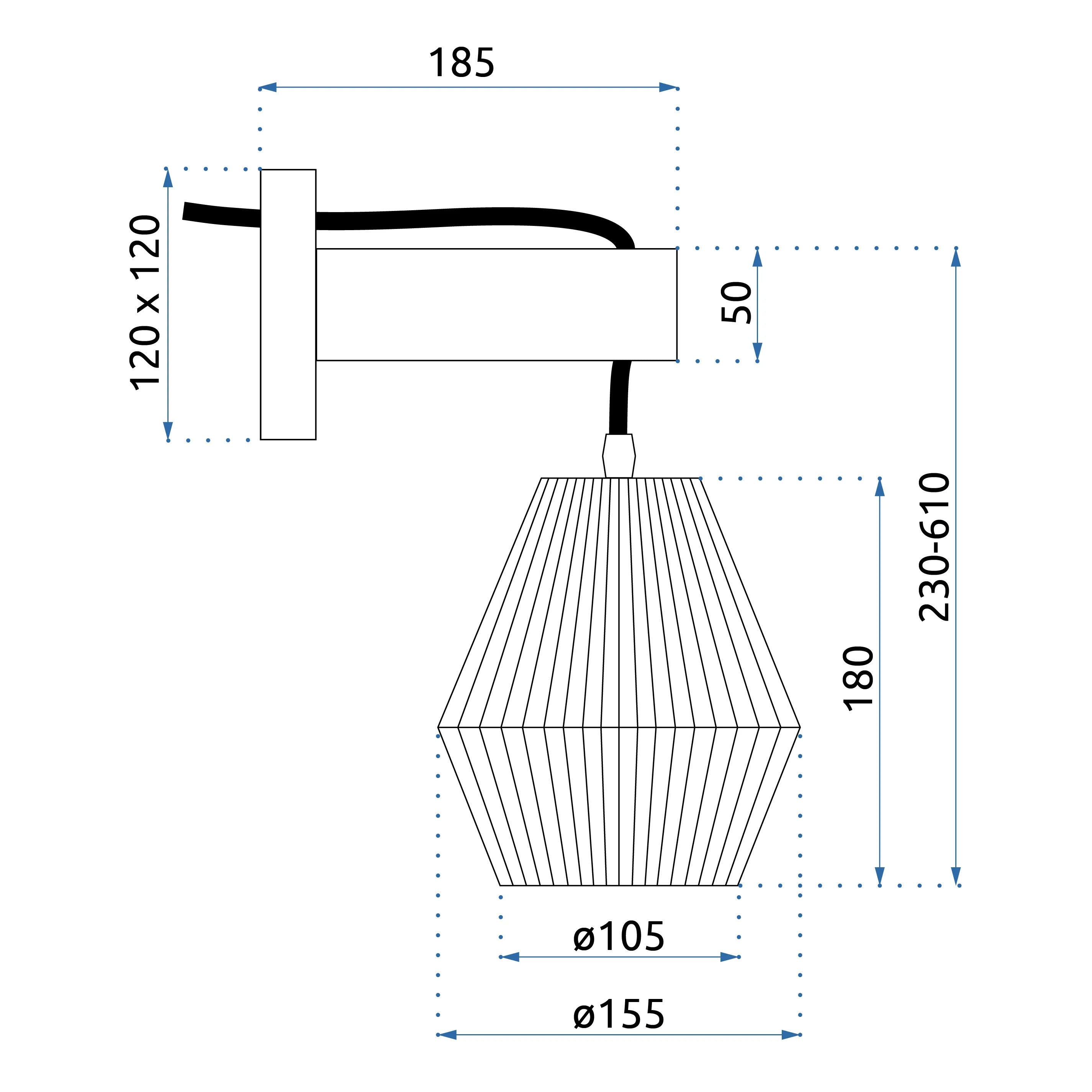 LAMPA ŚCIENNA KINKIET APP1149-1W Wood 4
