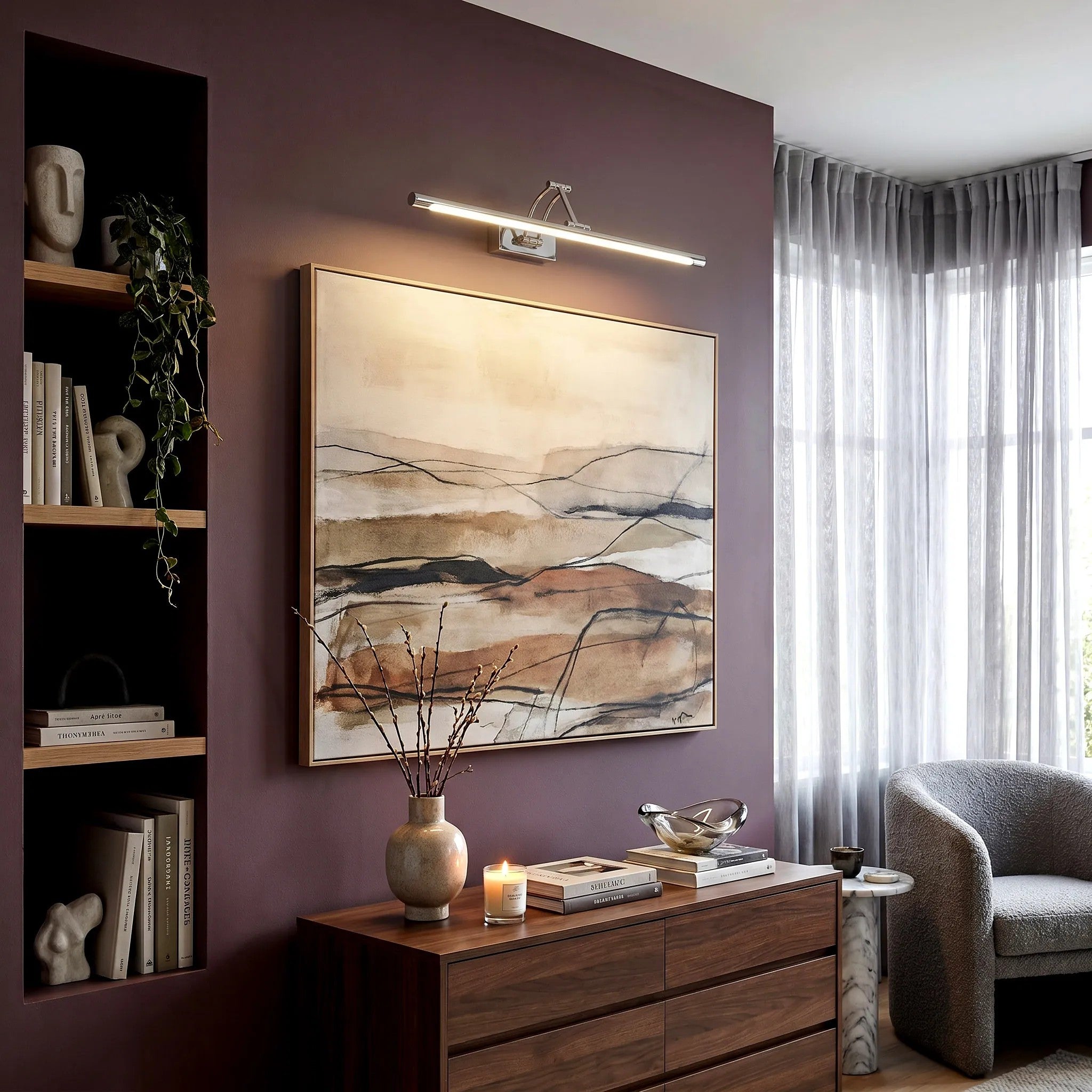 Kinkiet Łazienkowy SWE017-1W 60cm Chrom 4