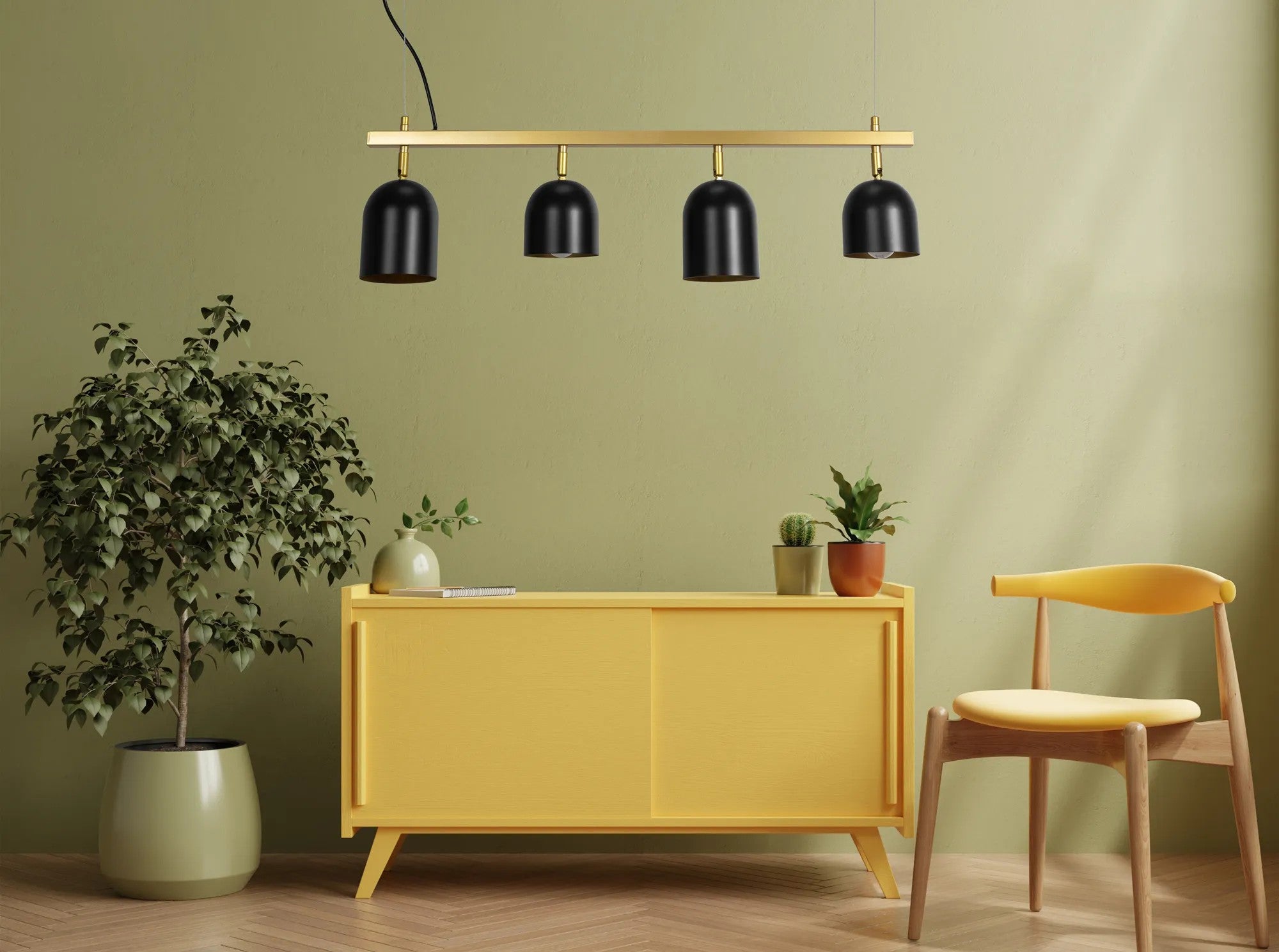 Lampa Wisząca APP1031-4CP Czarna 4