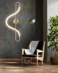 Lampa Ścienna Kinkiet LED APP858-W Long Złota 4