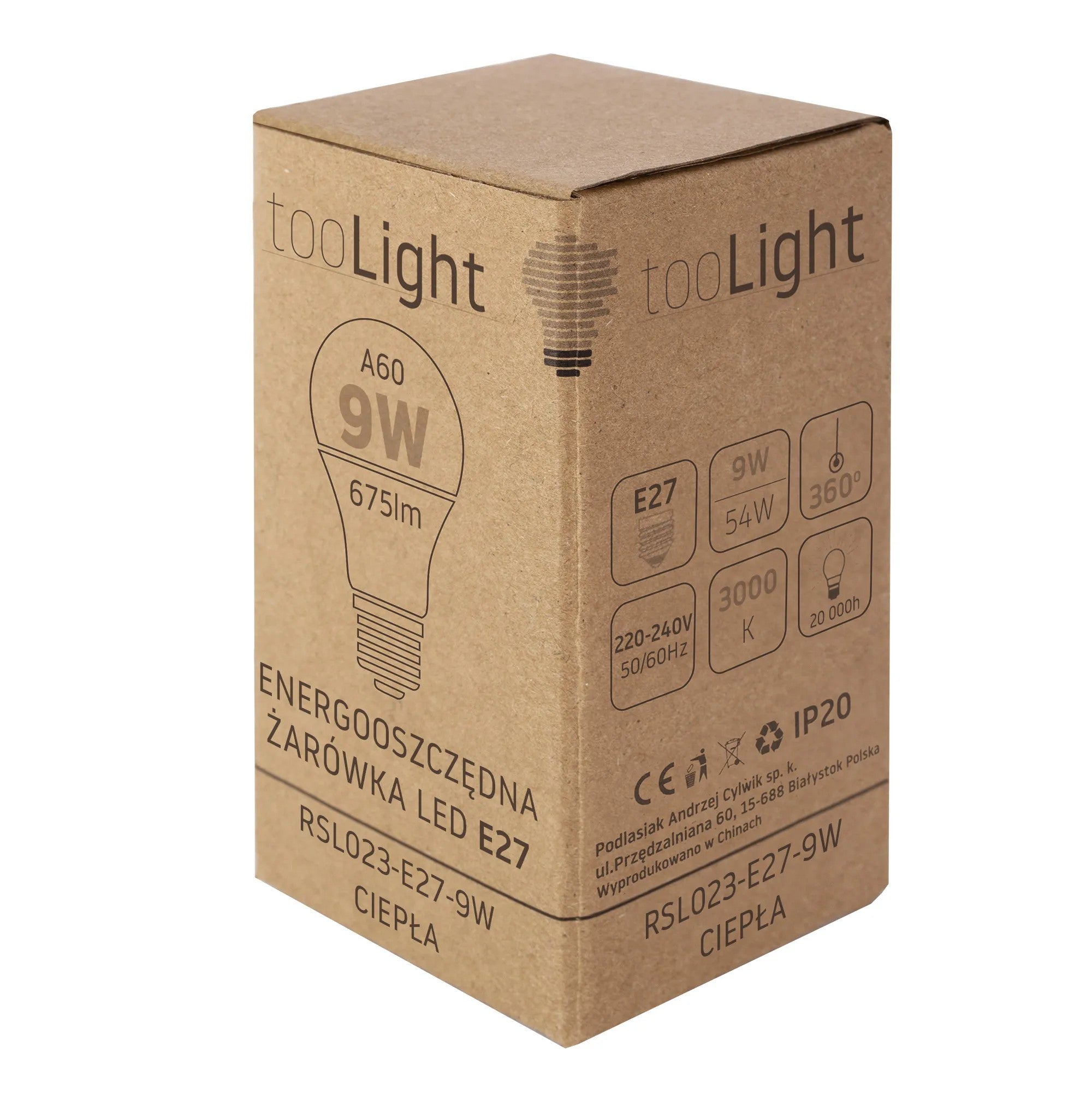 Żarówka LED Ciepła E-27 9W RSL023 4