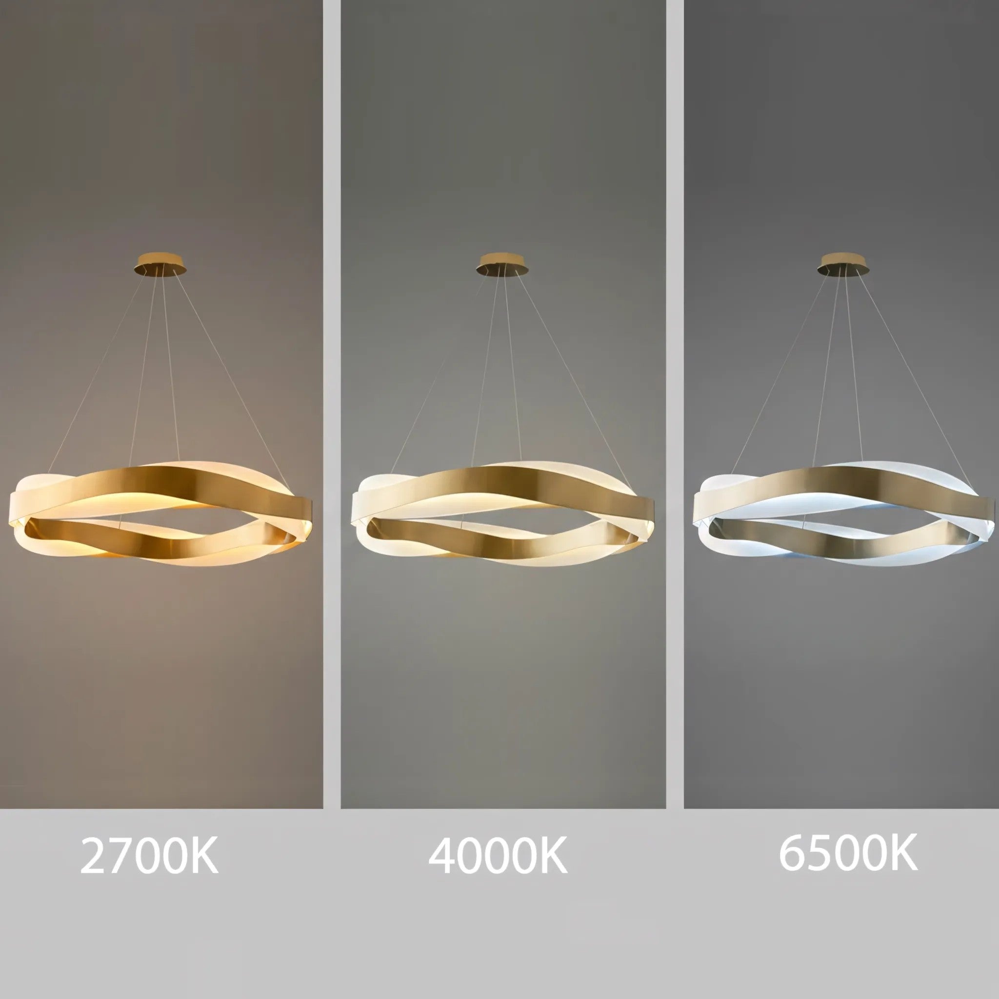 Lampa Wisząca LED APP1802-CP Złota Szczotkowana + Pilot 4