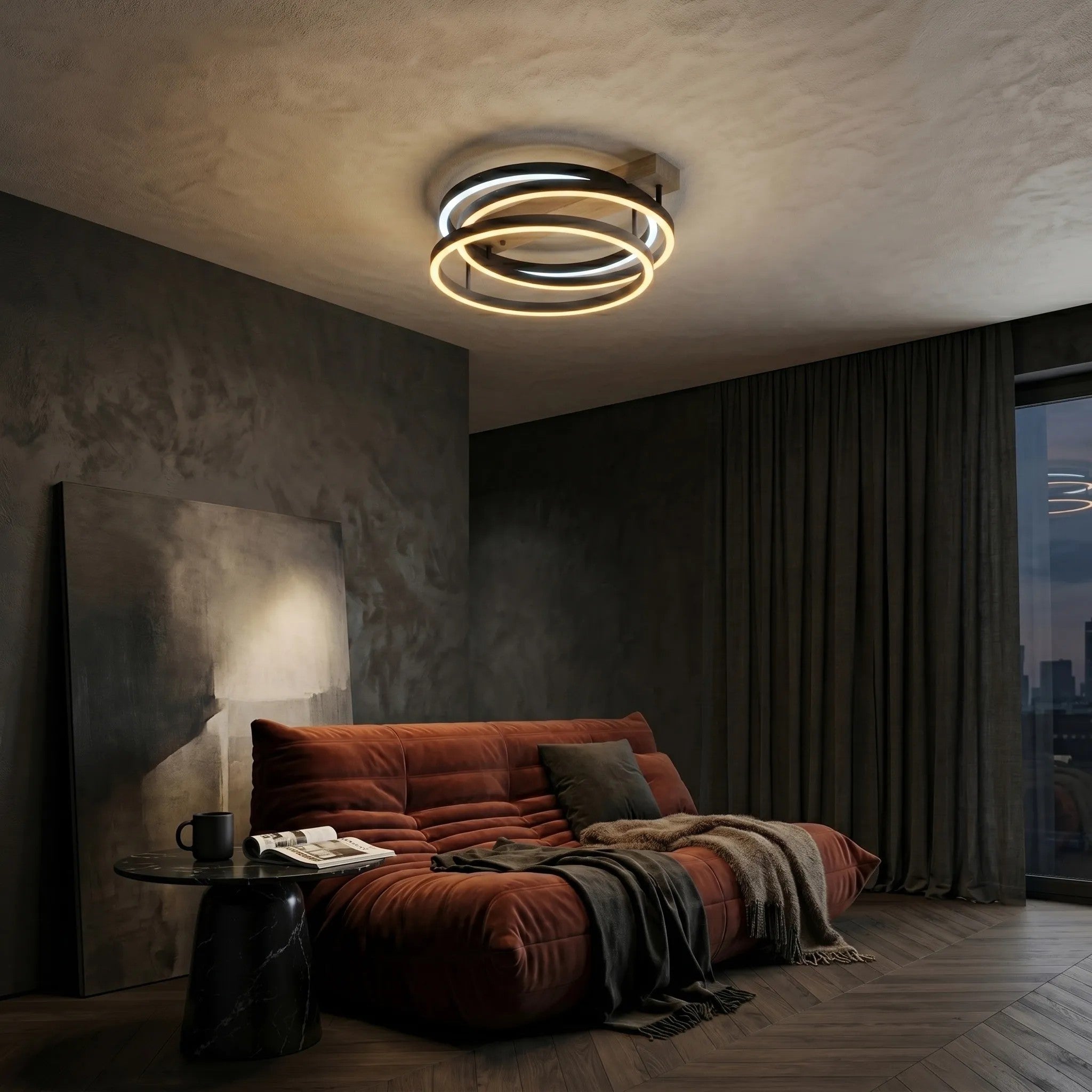LAMPA SUFITOWA LED SWE058-C CZARNA 4