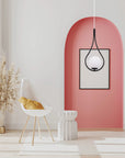 LAMPA WISZĄCA SZKLANA KULA G111-1W CZARNA E27 4