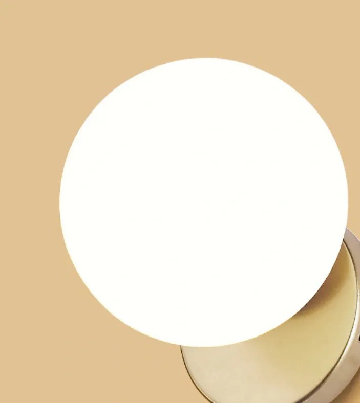 Lampa Ścienna Kinkiet Szklana Kula APP950-1W Złota 4
