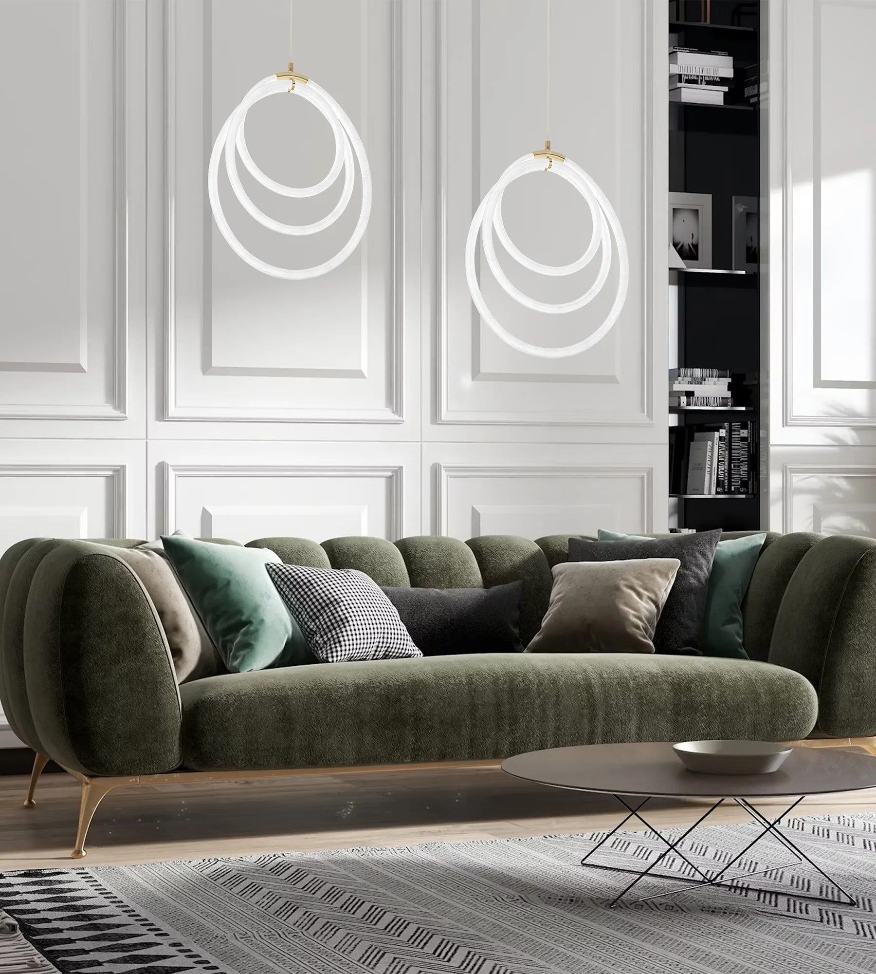 LAMPA WISZĄCA LED G016-CP ZŁOTA 4