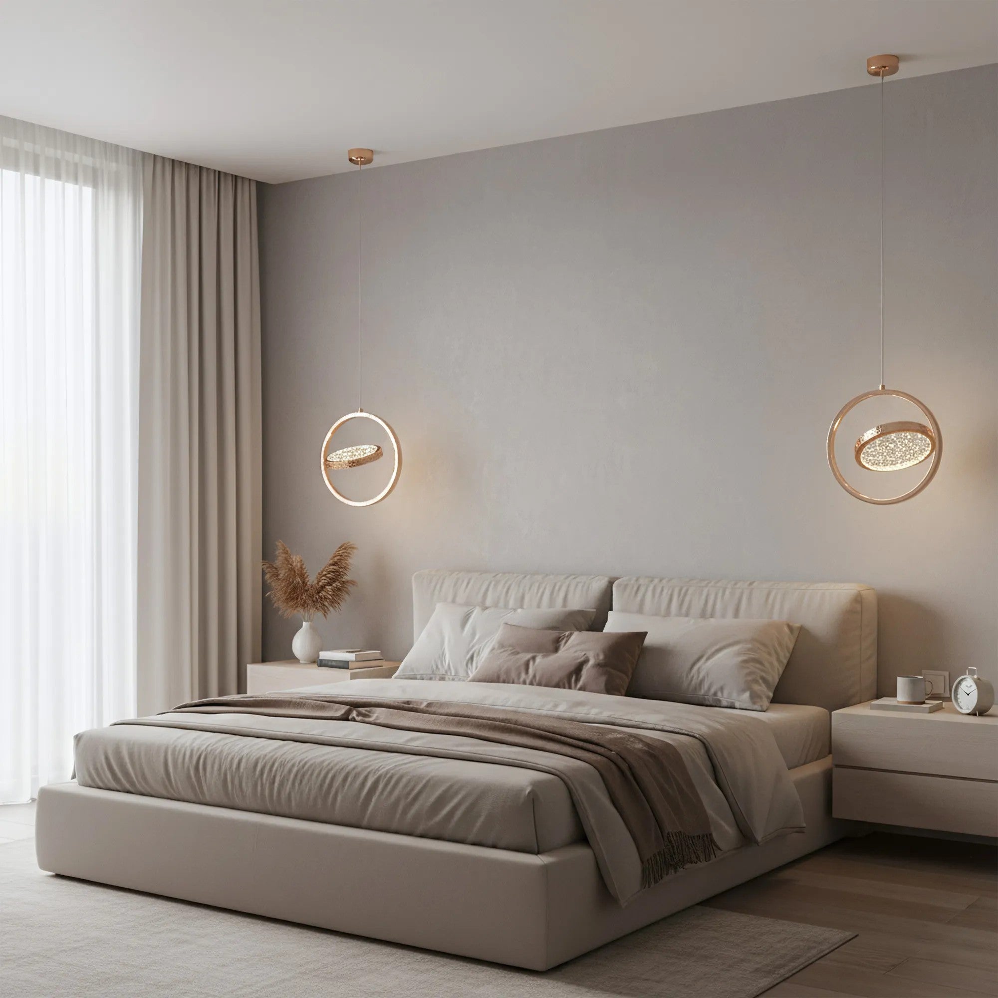 LAMPA WISZĄCA LED LHJ106-1CP JASNE RÓŻOWE ZŁOTO 4