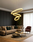 LAMPA SUFITOWA WISZĄCA LED LHJ042-CP3 ZŁOTA 4