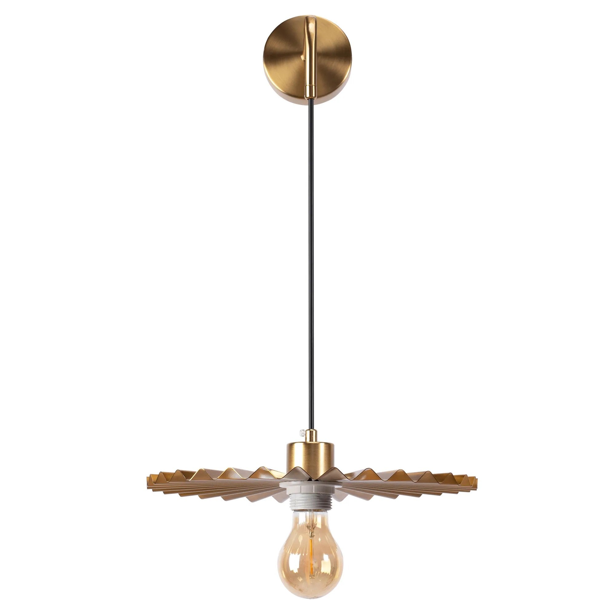 LAMPA ŚCIENNA KINKIET APP1356-1W Stare Złoto 30 Cm 4