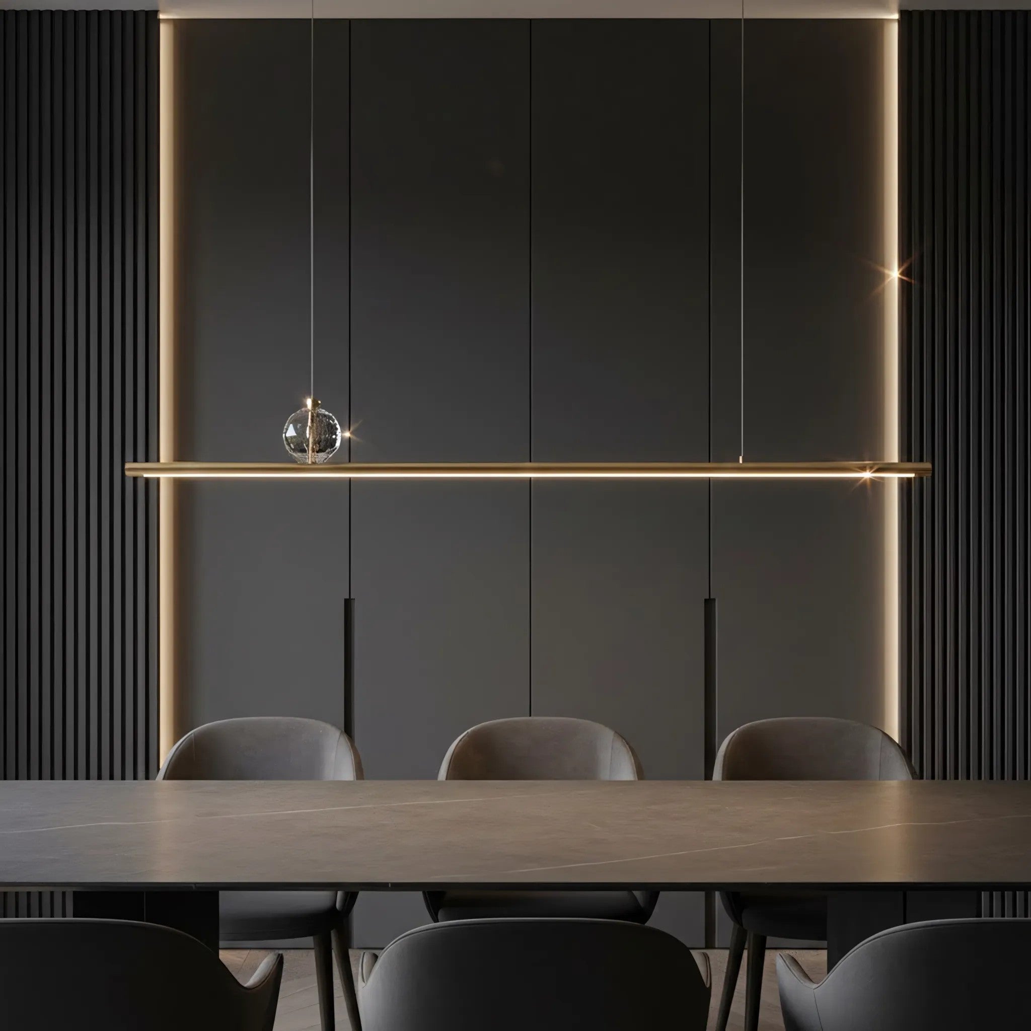 Lampa Wisząca LED APP1778-CP Złota Szczotkowana 4