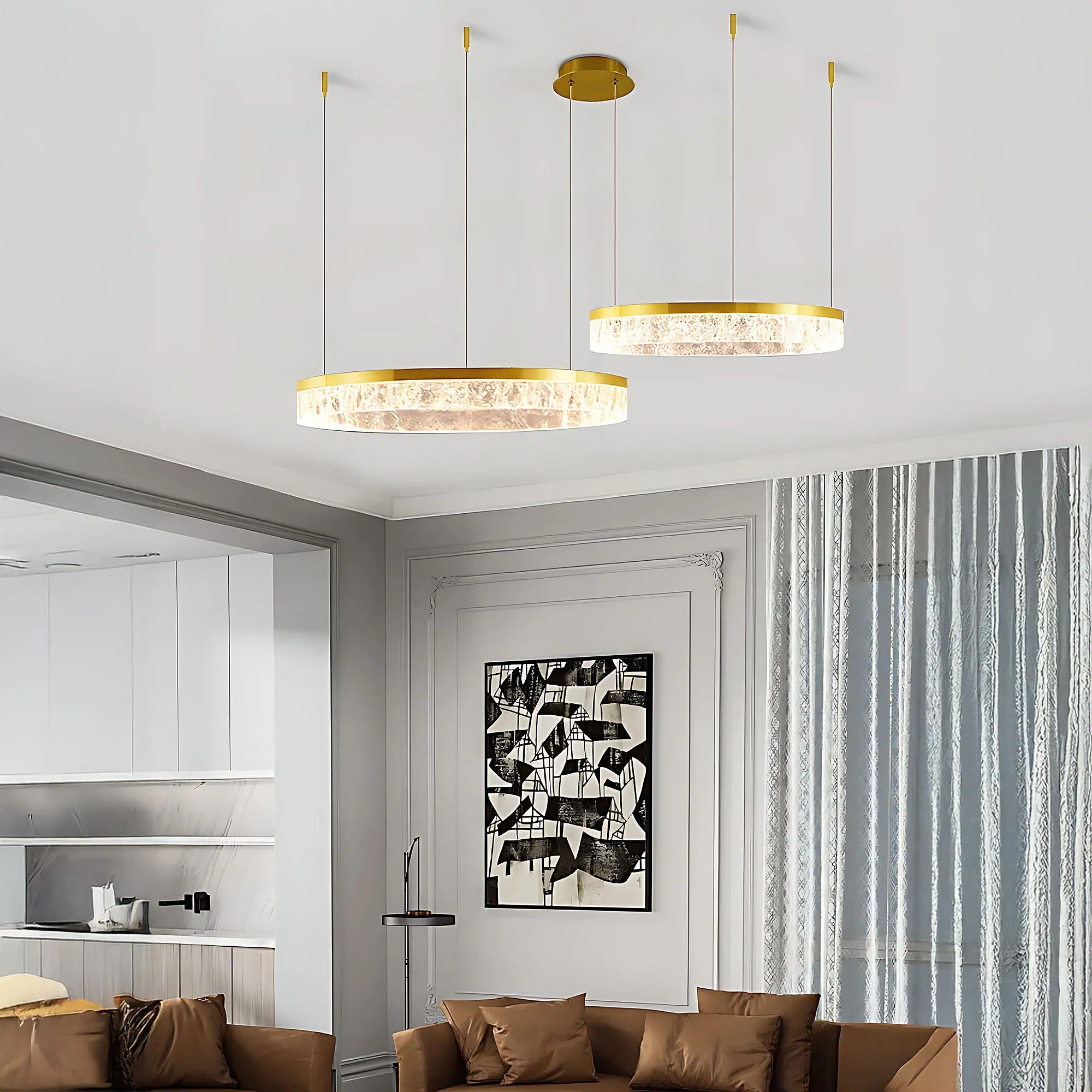 Lampa Wisząca LED LHJ048-CP2 ZŁOTA 4