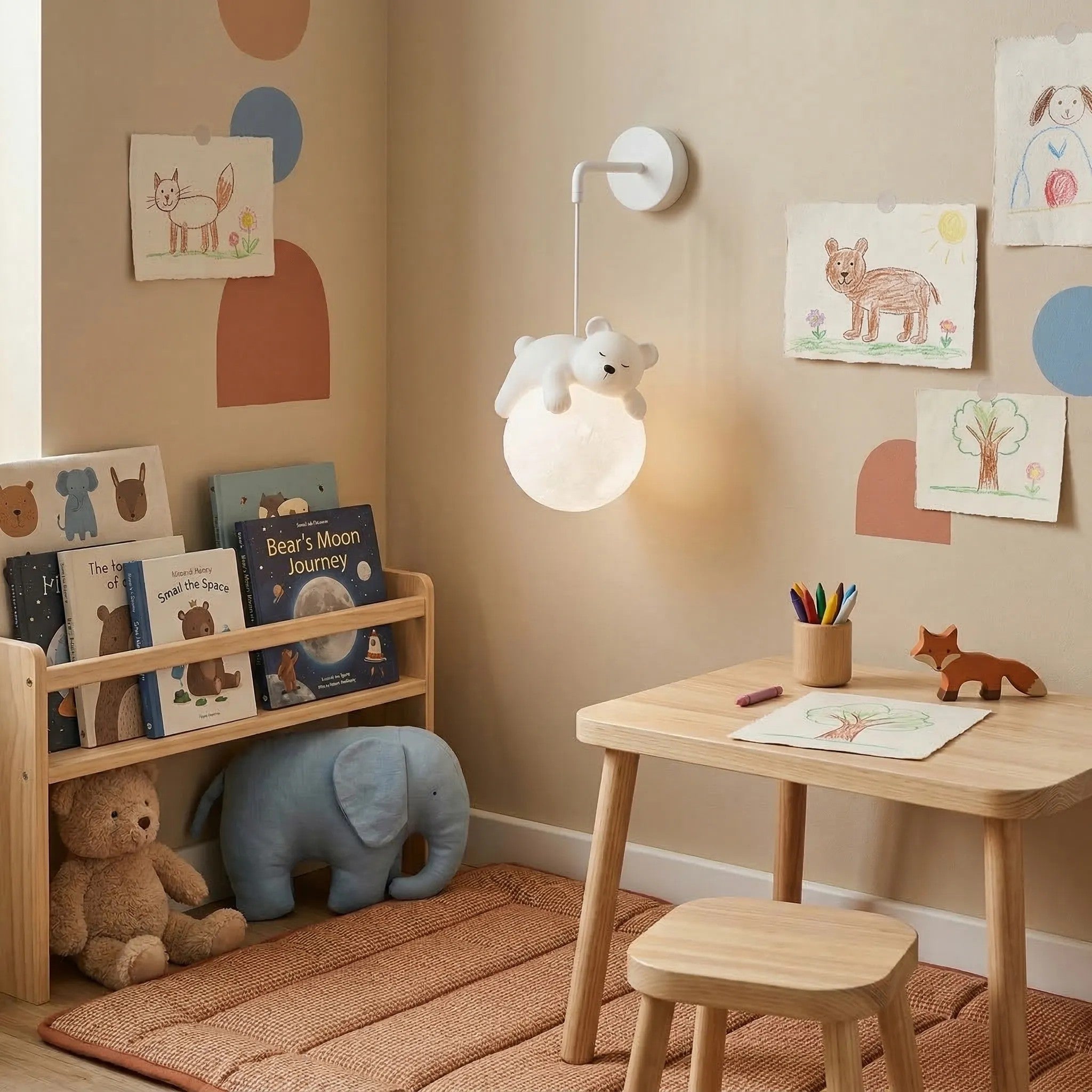 LAMPA ŚCIENNA KINKIET WHITE BEAR G161-1W 4