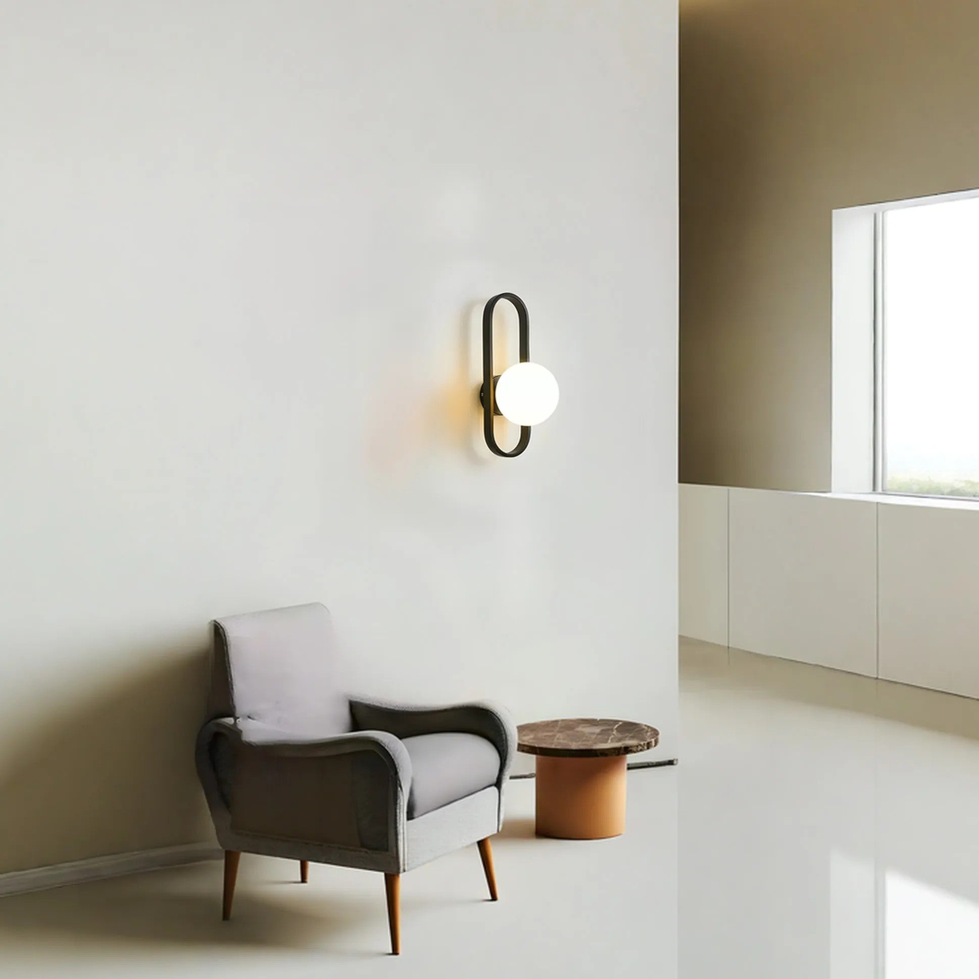LAMPA ŚCIENNA KINKIET APP1755-1W BLACK WHITE 4