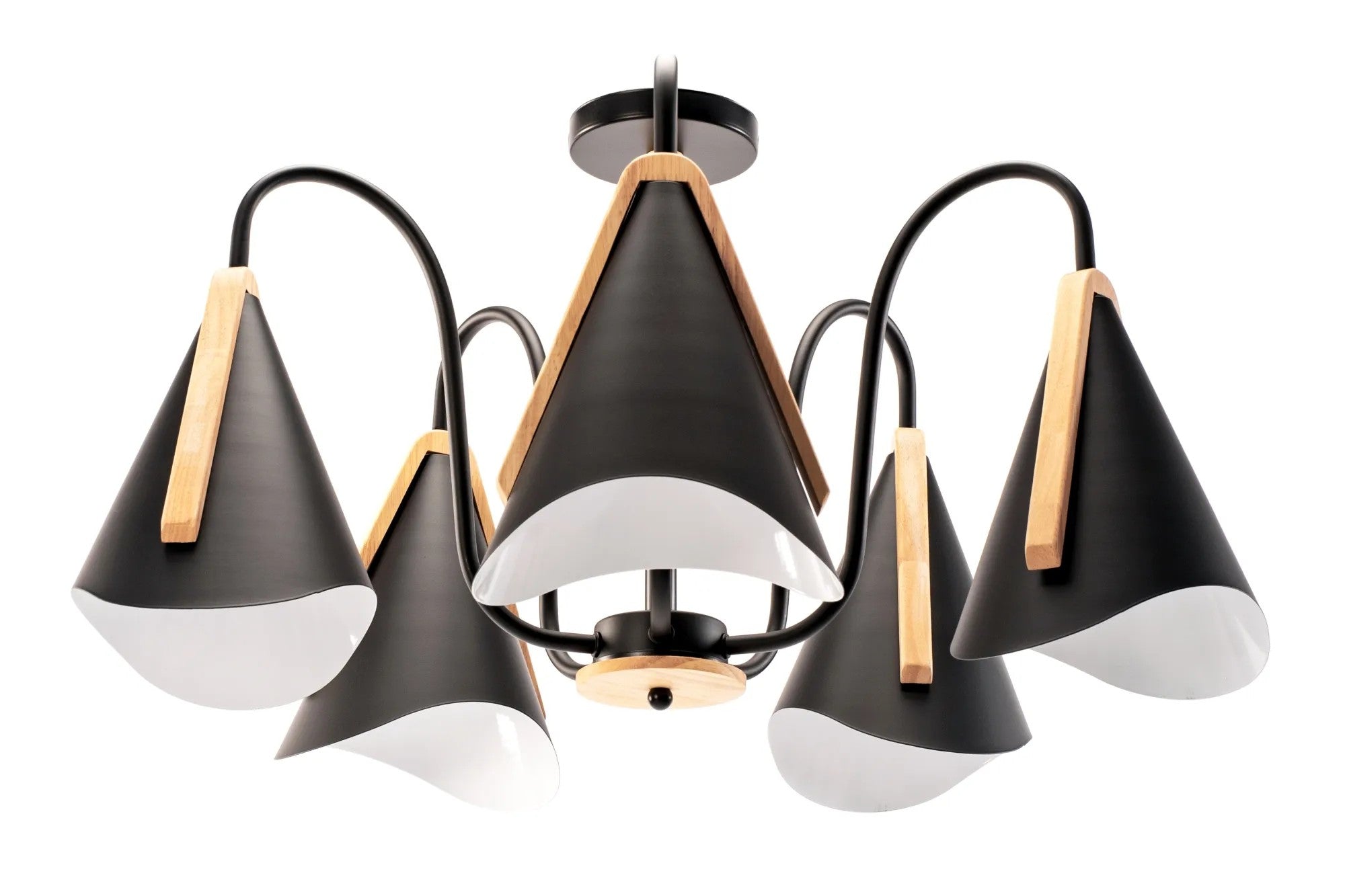 Lampa Sufitowa Skandynawska Pięcioramienna APP607-5C Czarna 4