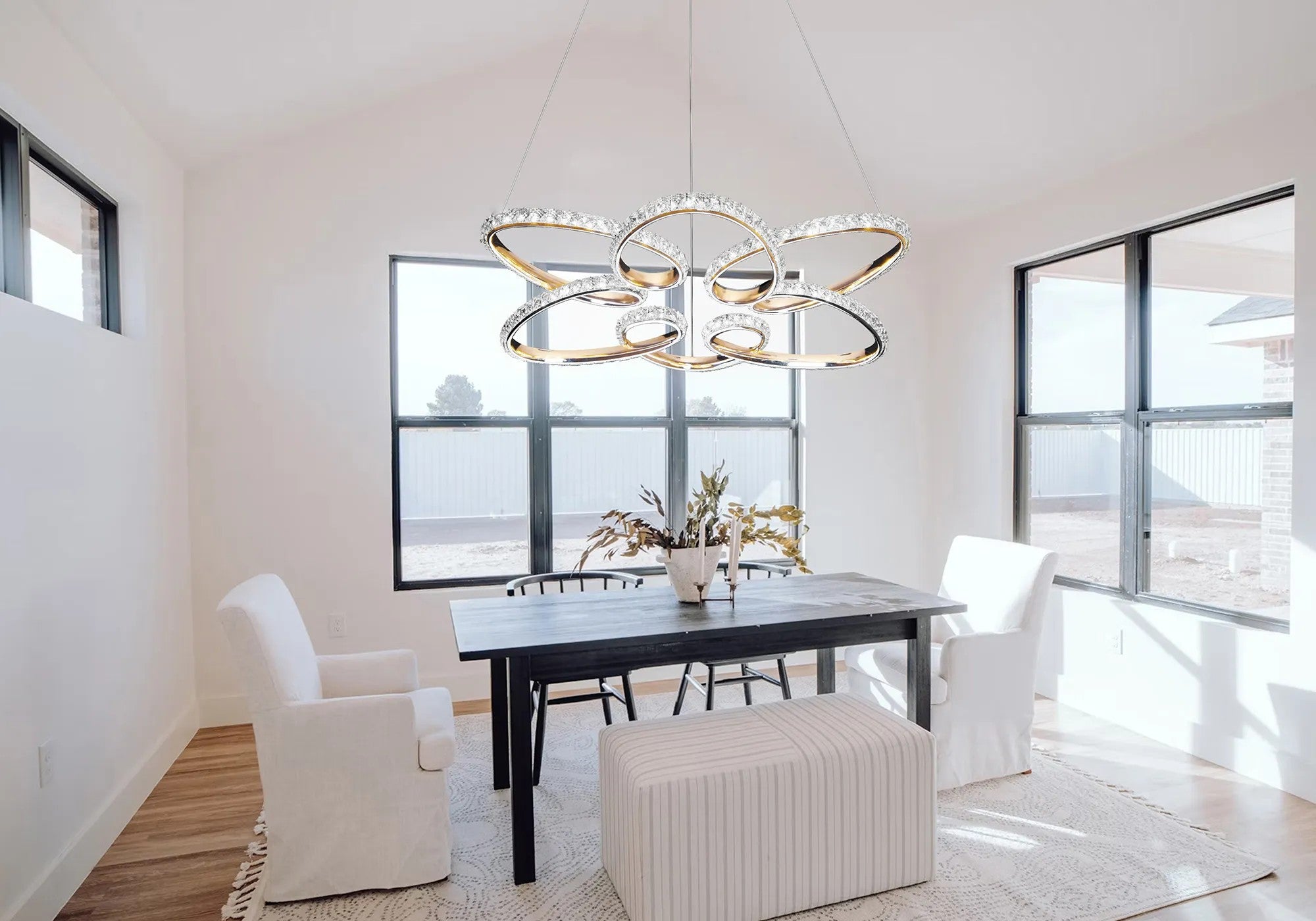 LAMPA WISZĄCA LED G001-CP ZŁOTA 4