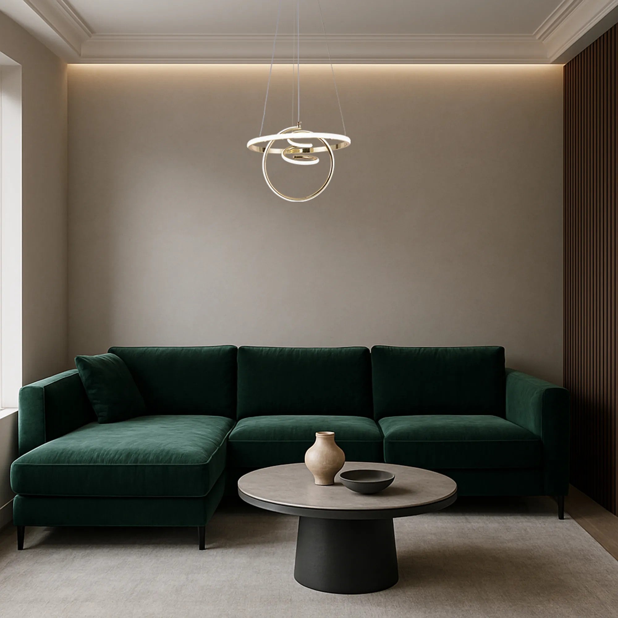 LAMPA WISZĄCA LED G066-CP Złota 4