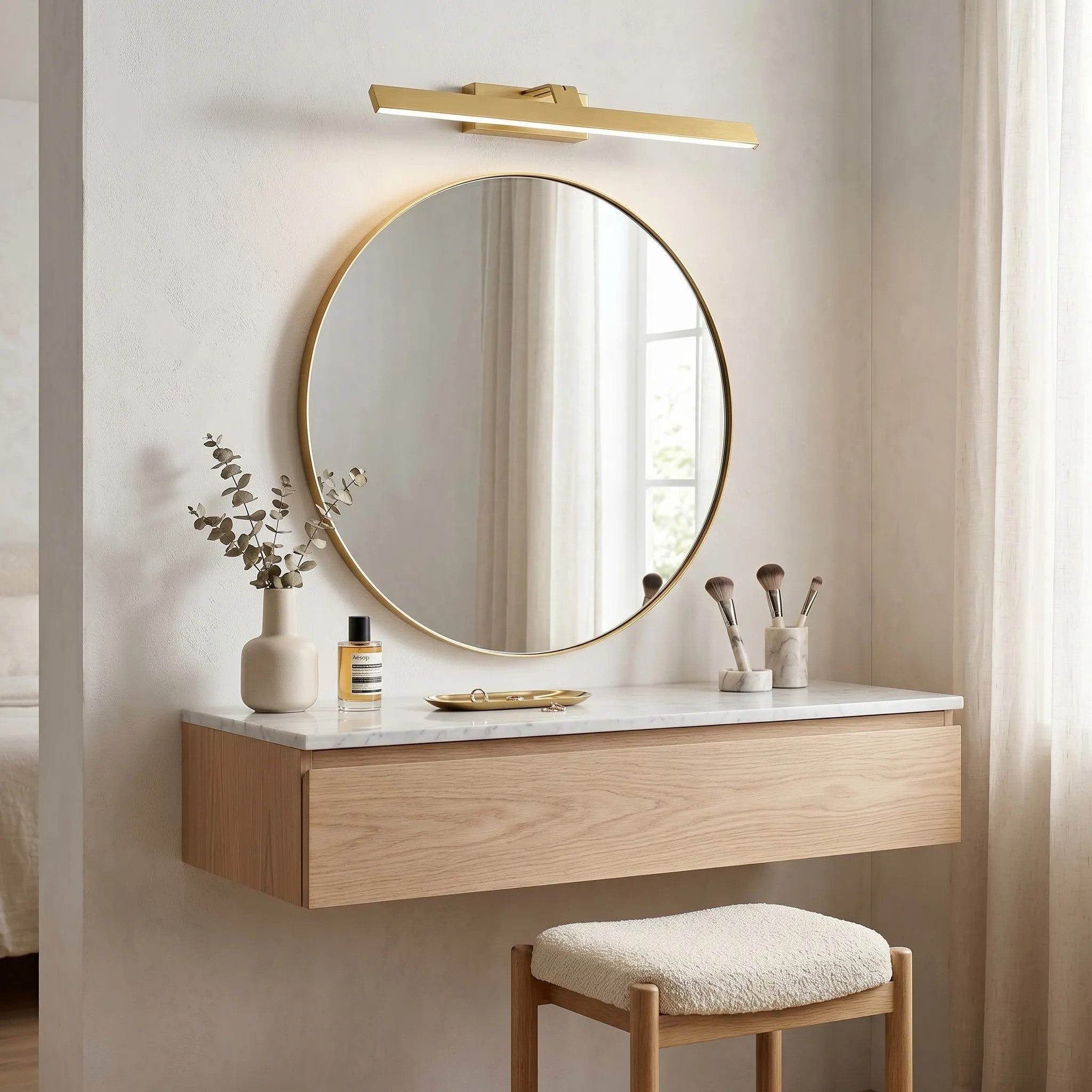 Kinkiet Łazienkowy LED SWE008-1W 58cm Złoto Szczotkowane 4