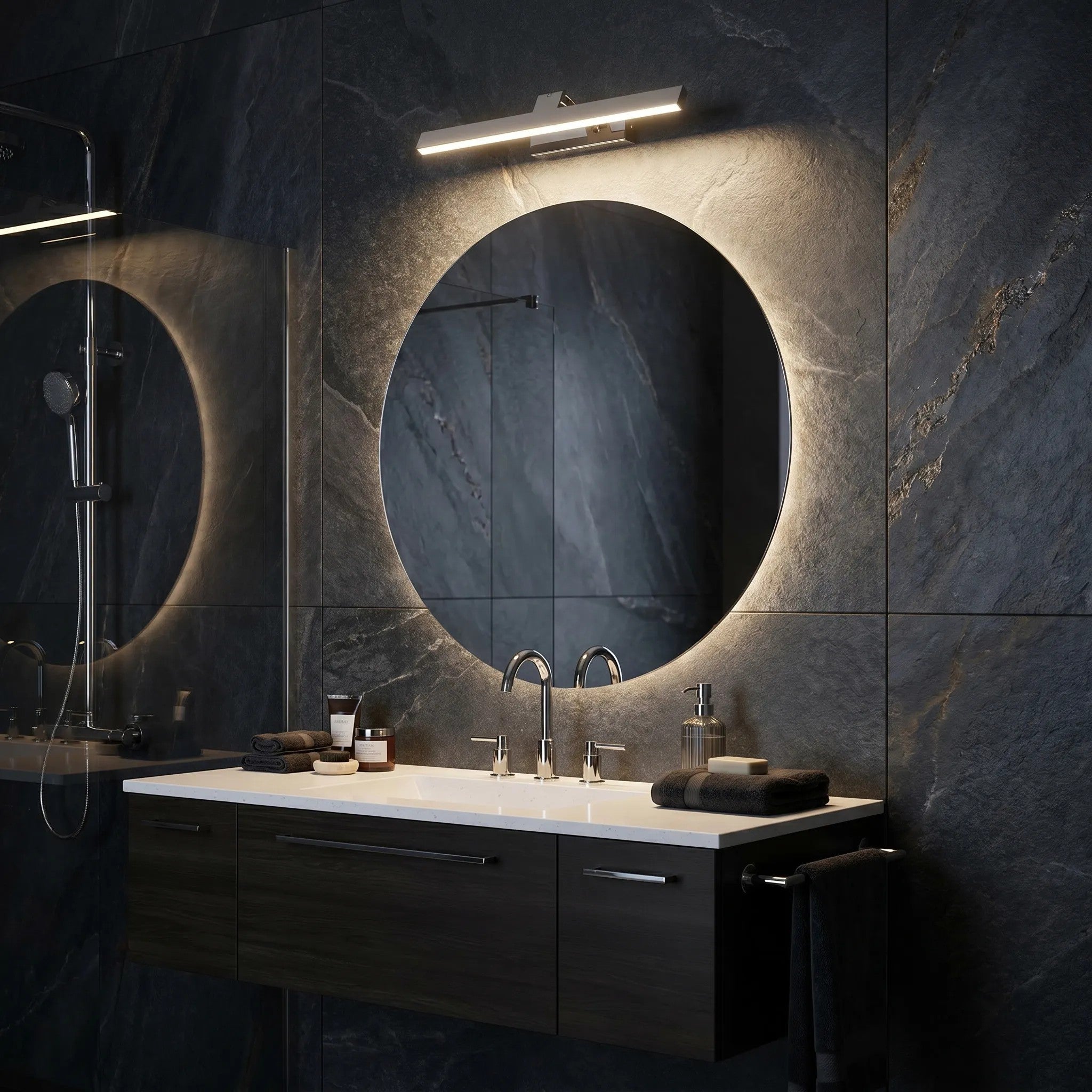 Kinkiet Łazienkowy LED SWE001-1W 43cm Chrom 4