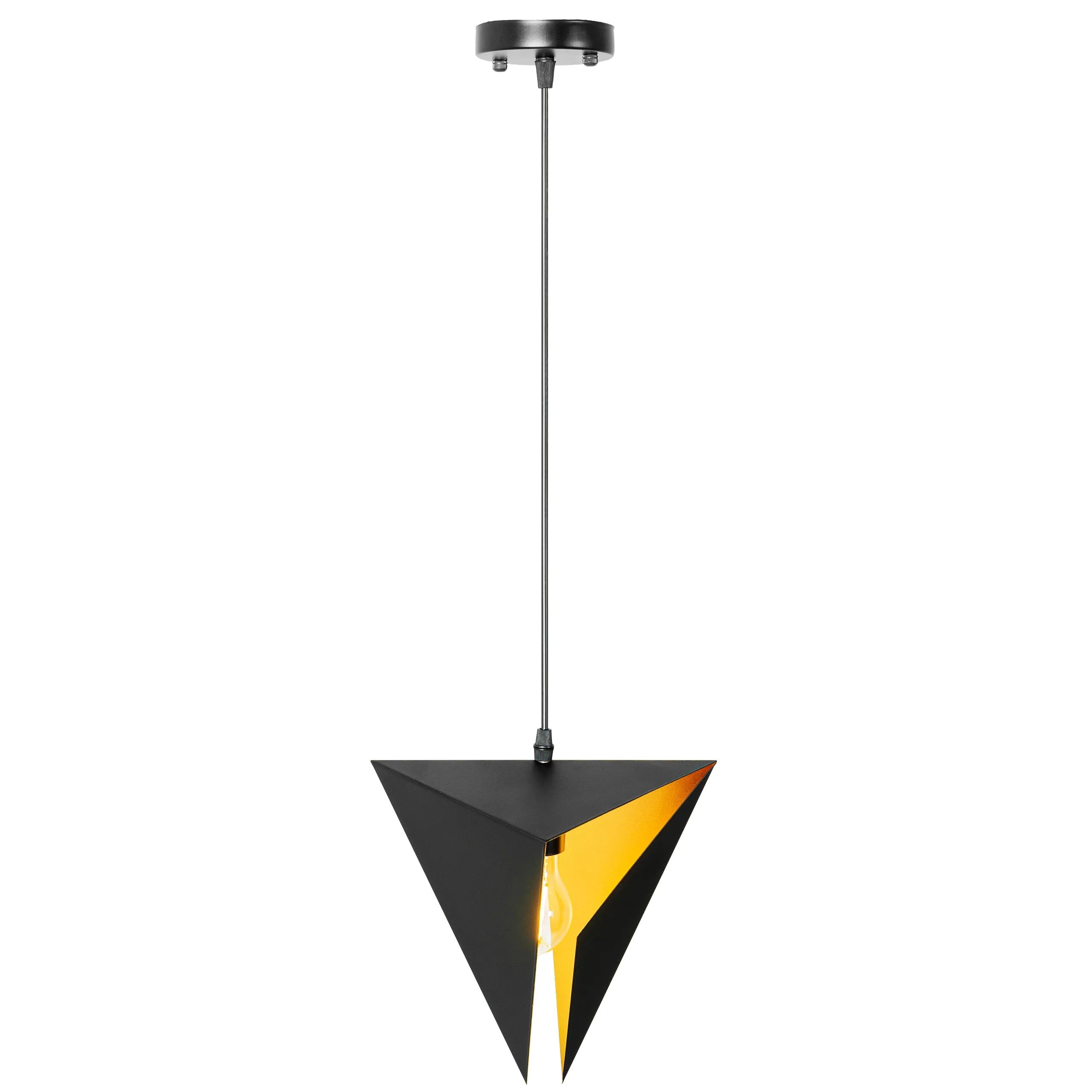 LAMPA SUFITOWA TRÓJKĄTNA GEOMETRYCZNA APP253-1CP CZARNA 4