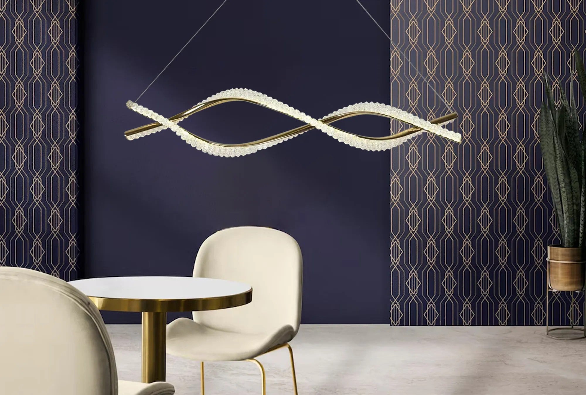 LAMPA WISZĄCA LED G033-CP ZŁOTA 4